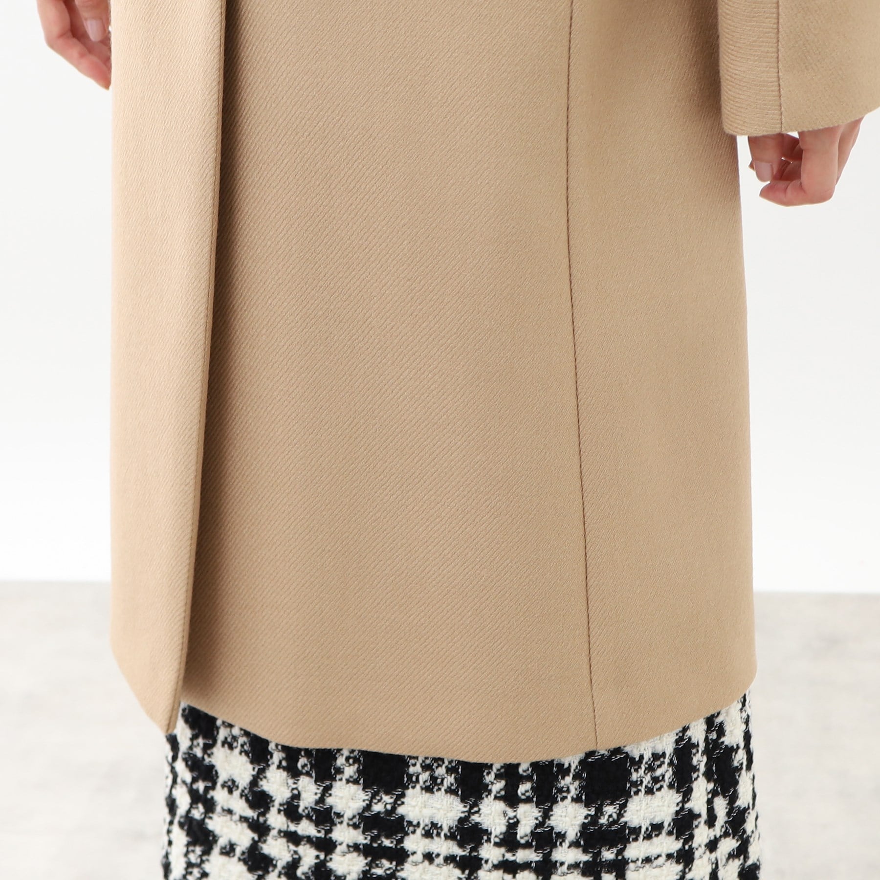 リフレクト Reflect 【R-QUALITY／共布サッシュベルト付き】クラシカルロングコート （ライトグレー(011)） ライトグレー(011)