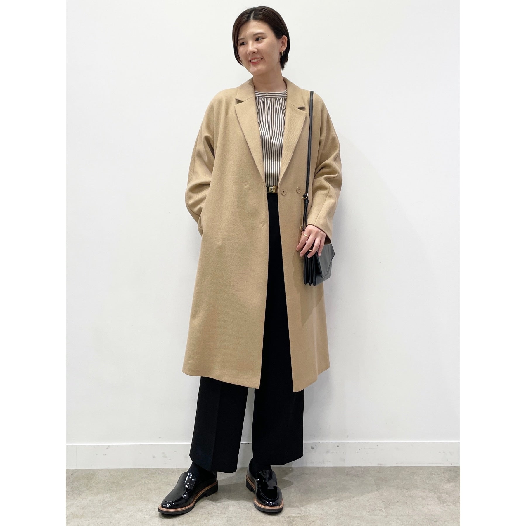 リフレクト Reflect 【R-QUALITY／共布サッシュベルト付き】クラシカルロングコート （ライトグレー(011)） ライトグレー(011)