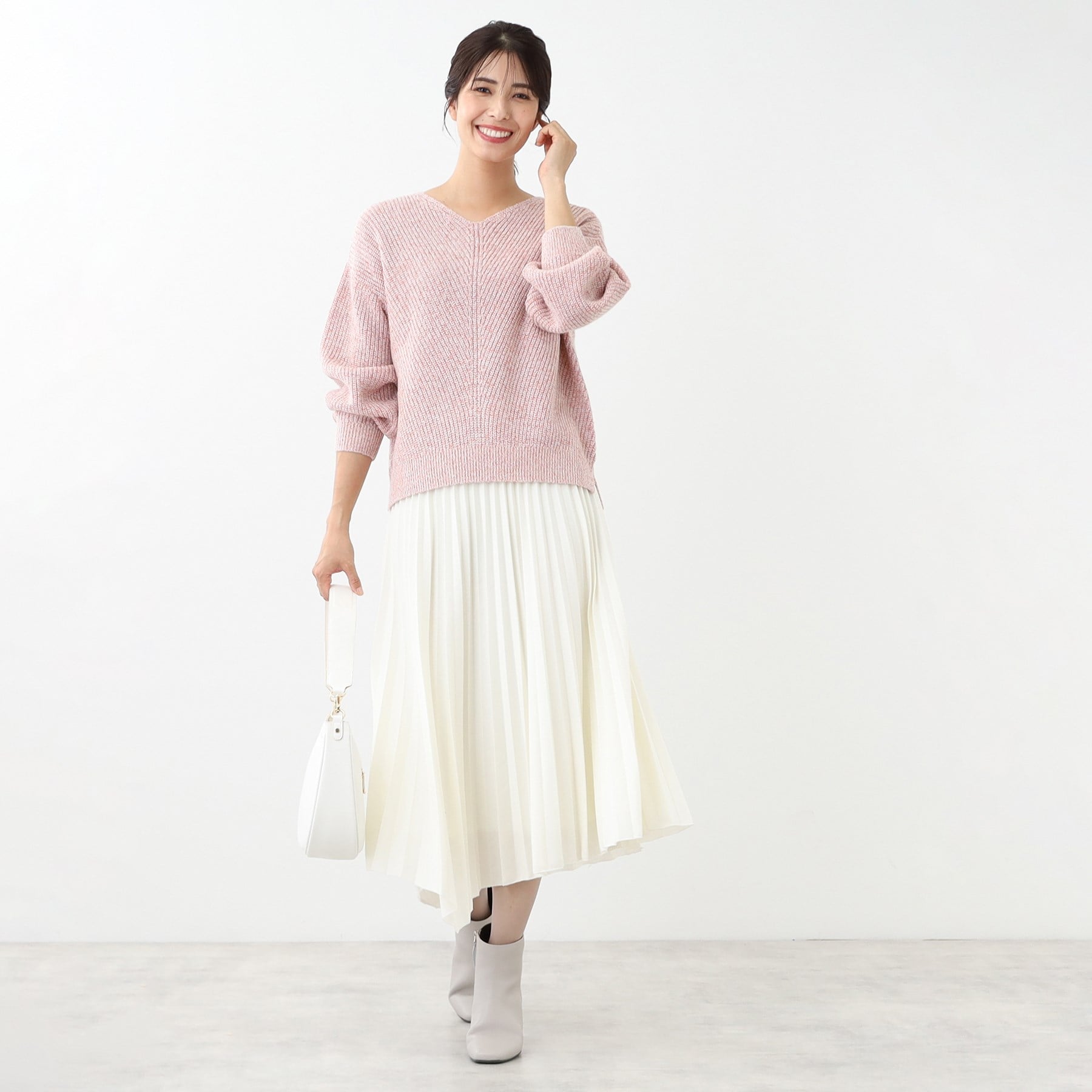 リフレクト Reflect 【洗える】ミックスカラーニット （オフホワイト(003)） オフホワイト(003)