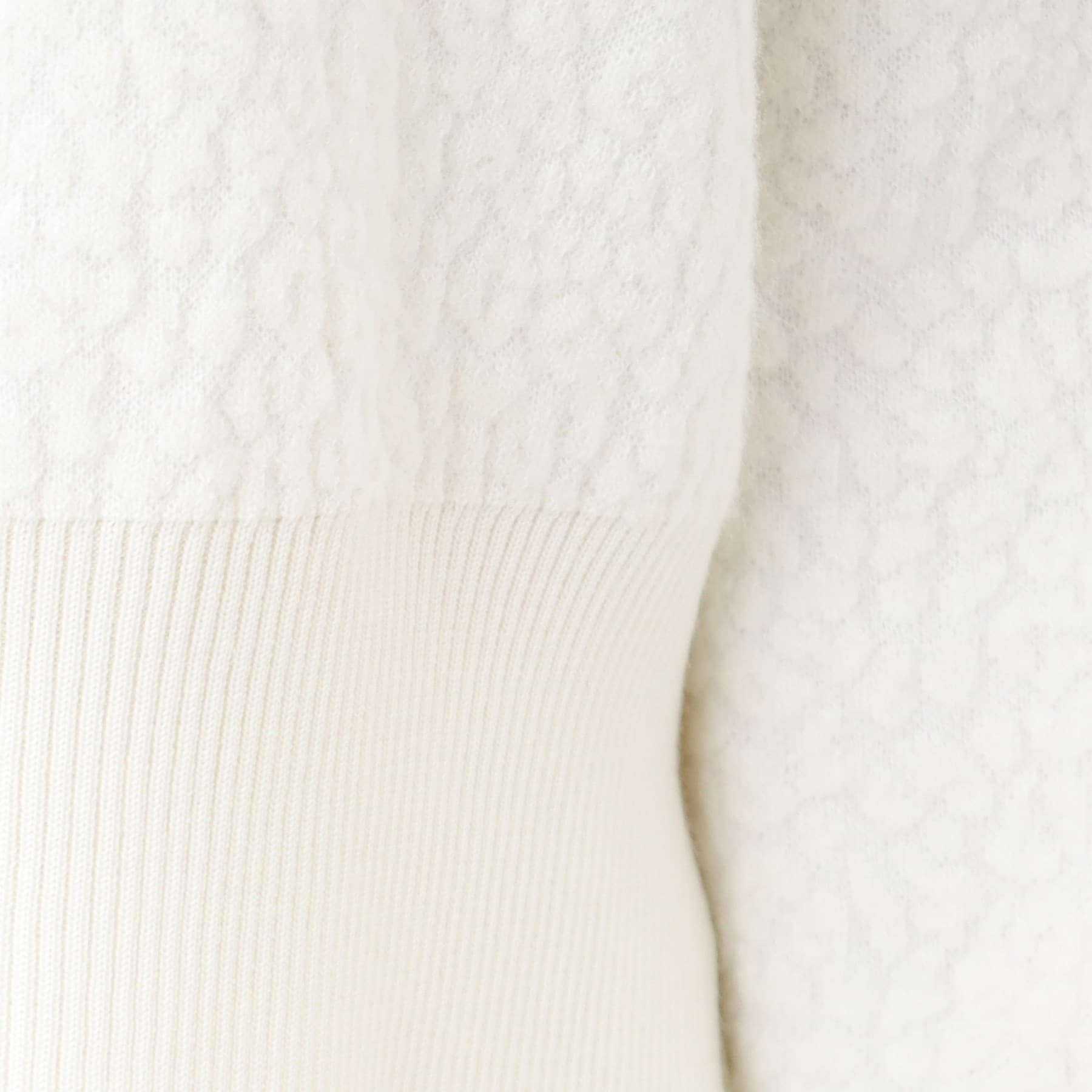 リフレクト Reflect 【洗える】ふくれジャカードニット （サックスブルー(090)） サックスブルー(090)