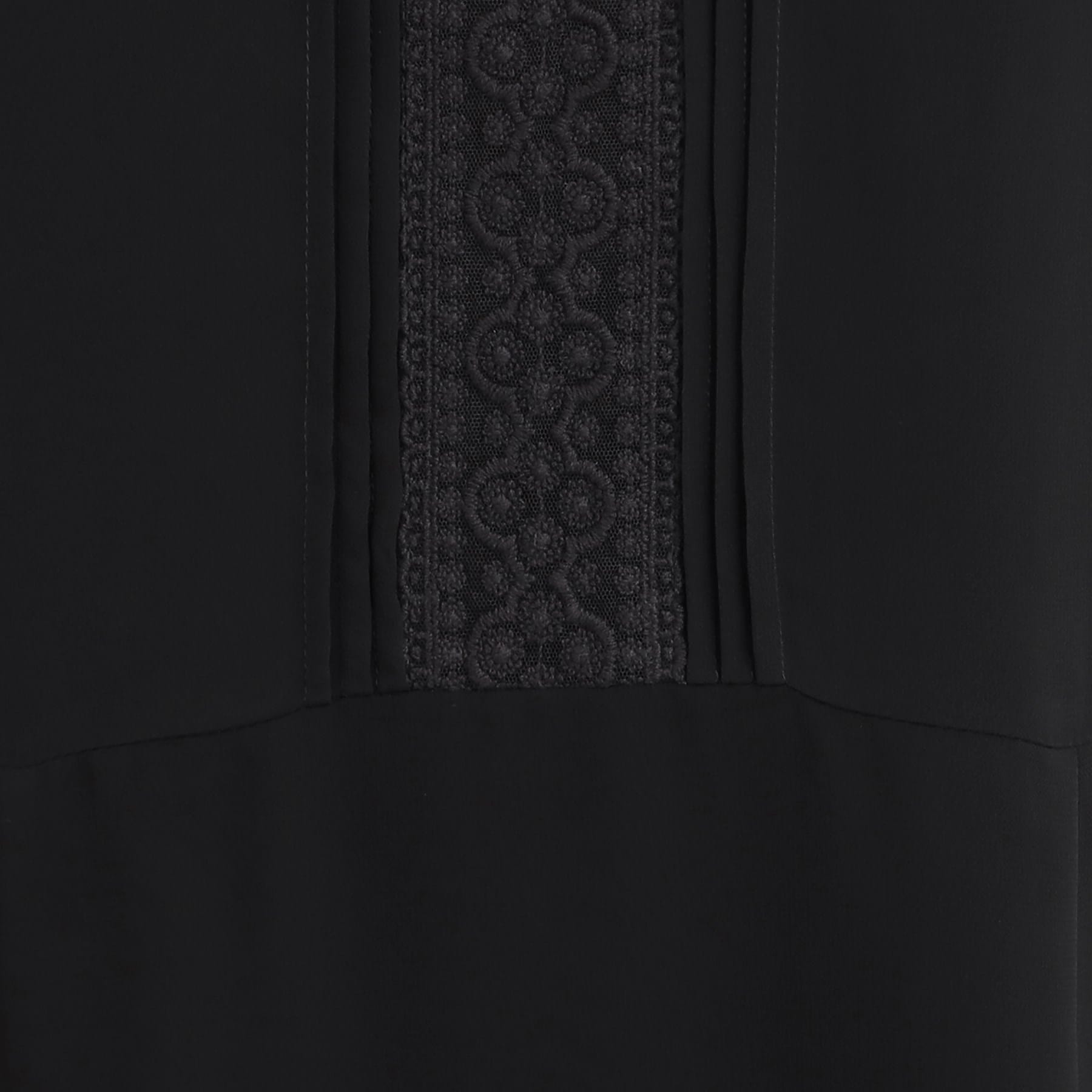 リフレクト Reflect 【フォーマル／入卒／ママスーツ／洗える】フロントレースジョーゼットワンピース （ブラック(019)） ブラック(019)