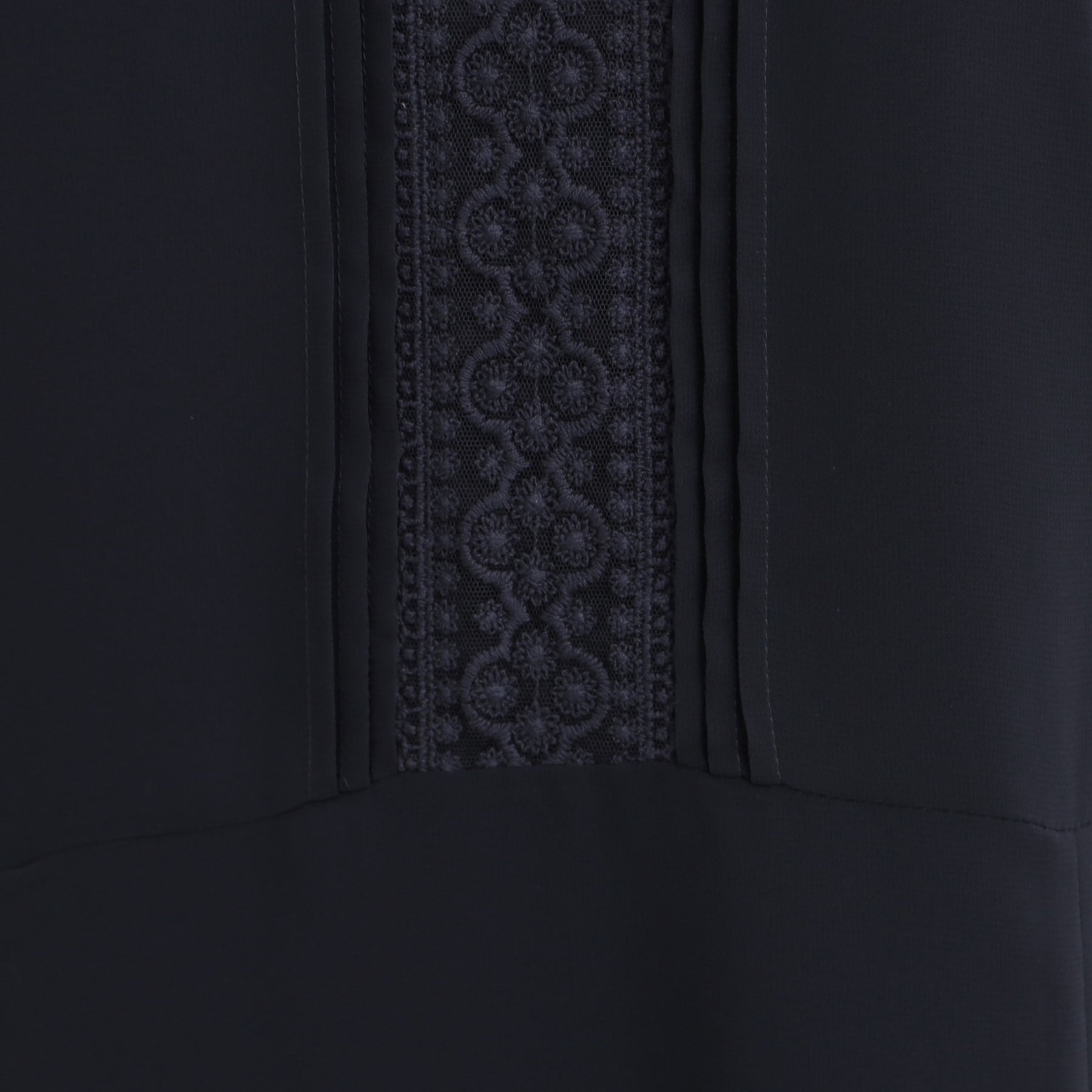 リフレクト Reflect 【フォーマル／入卒／ママスーツ／洗える】フロントレースジョーゼットワンピース （ブラック(019)） ブラック(019)