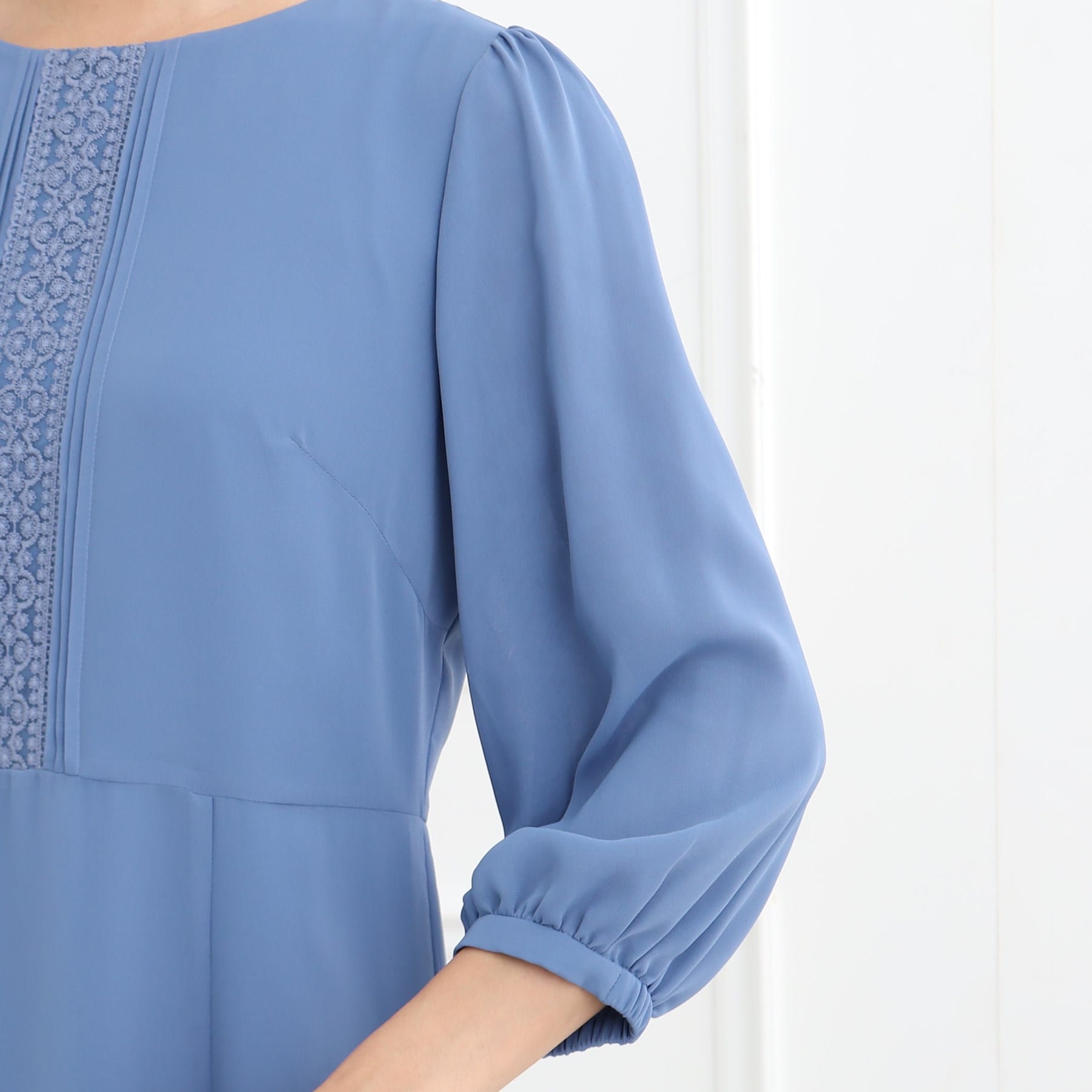 リフレクト Reflect 【フォーマル／入卒／ママスーツ／洗える】フロントレースジョーゼットワンピース （ブラック(019)） ブラック(019)