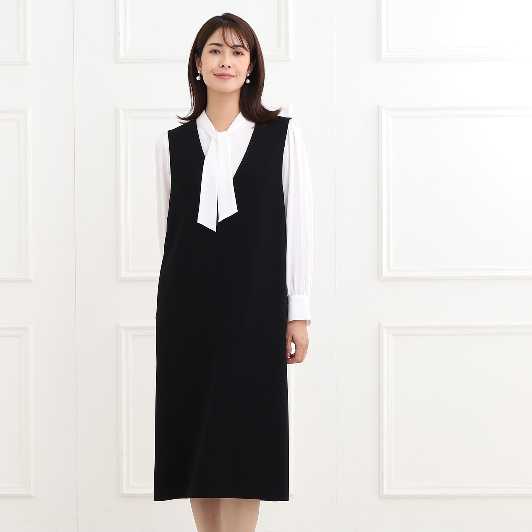 リフレクト Reflect 【フォーマル／入卒／ママスーツ／洗える／セットアップ可】ジャンパースカート （ネイビー(094)） ネイビー(094)