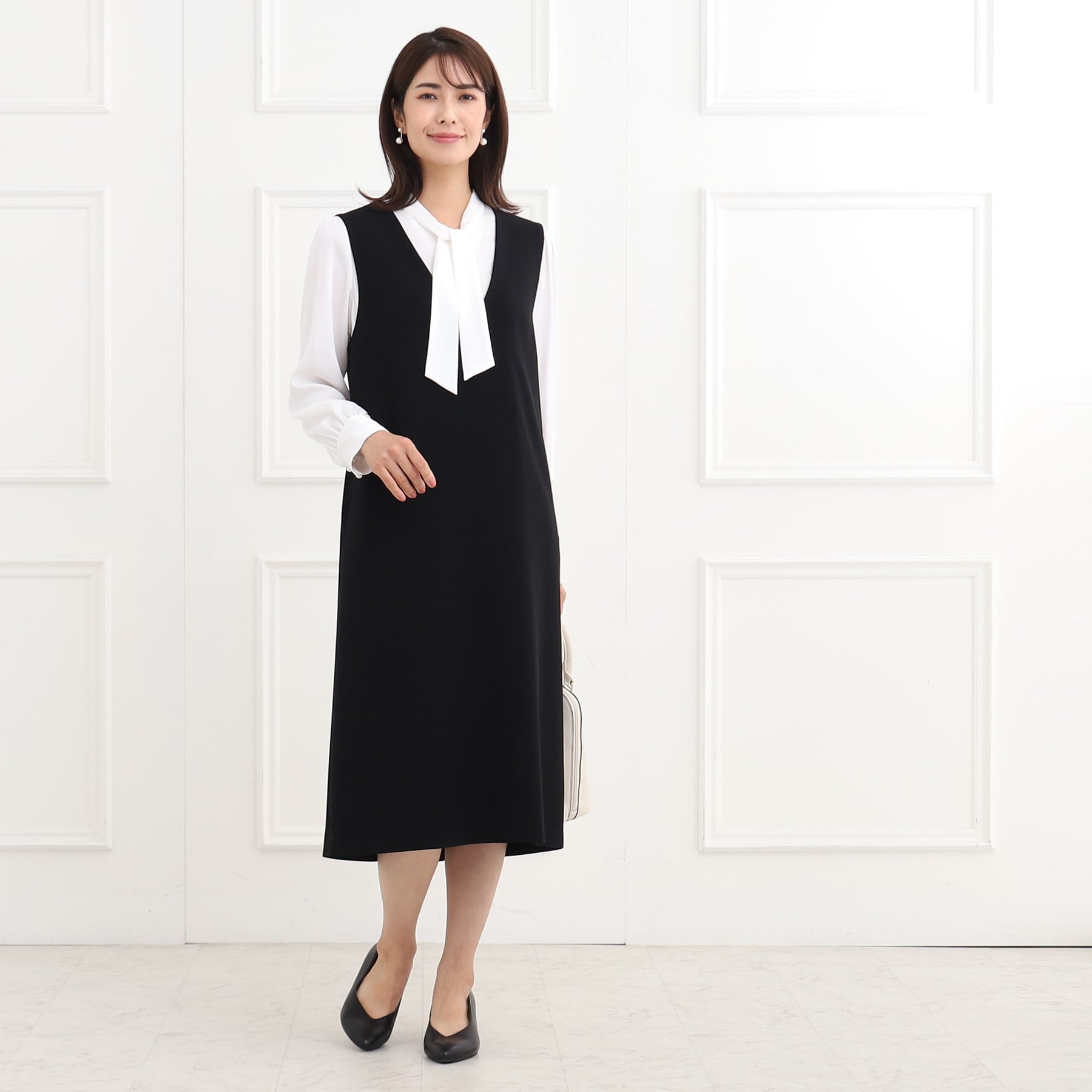 リフレクト Reflect 【フォーマル／入卒／ママスーツ／洗える／セットアップ可】ジャンパースカート （ネイビー(094)） ネイビー(094)