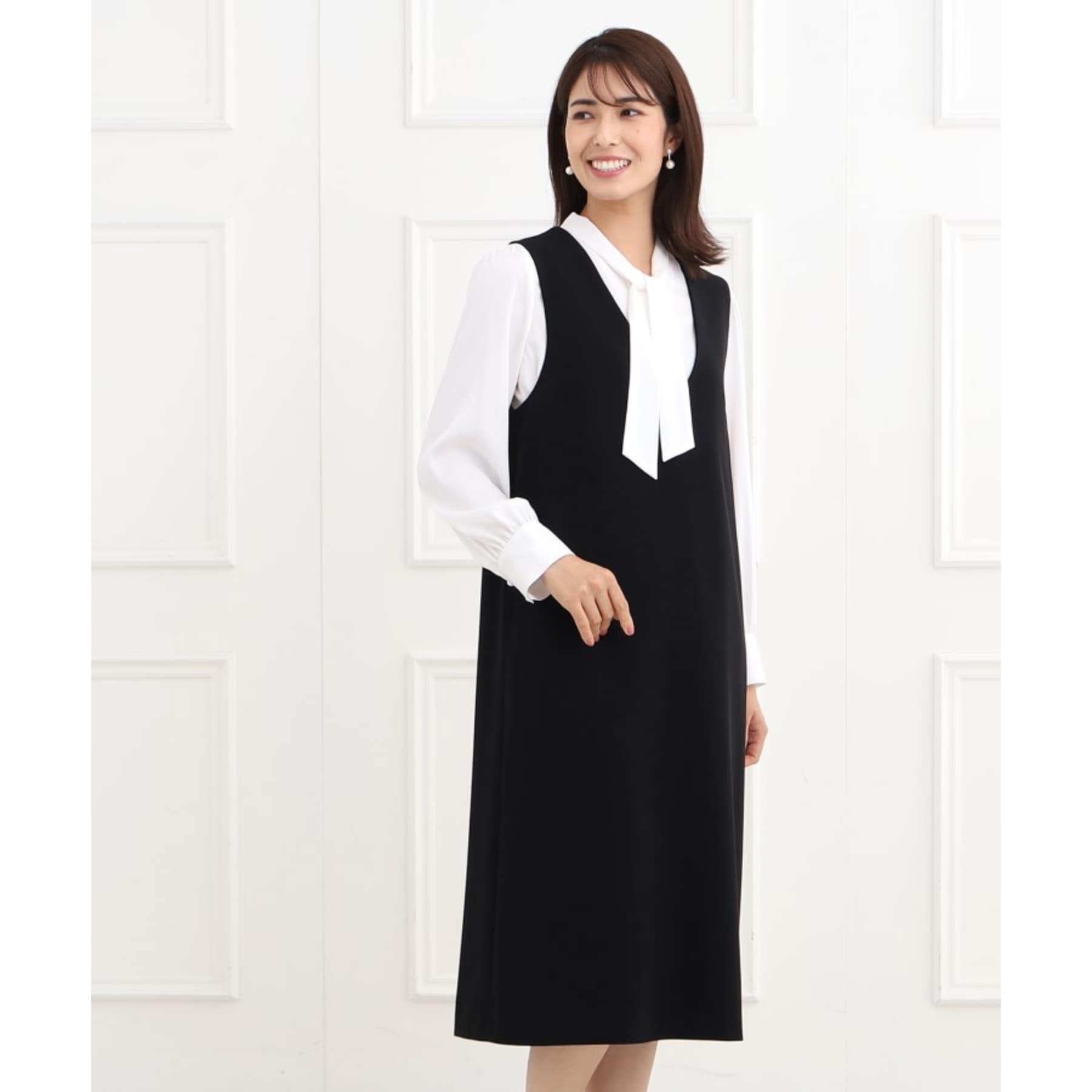 リフレクト Reflect 【フォーマル／入卒／ママスーツ／洗える／セットアップ可】ジャンパースカート （ネイビー(094)） ネイビー(094)