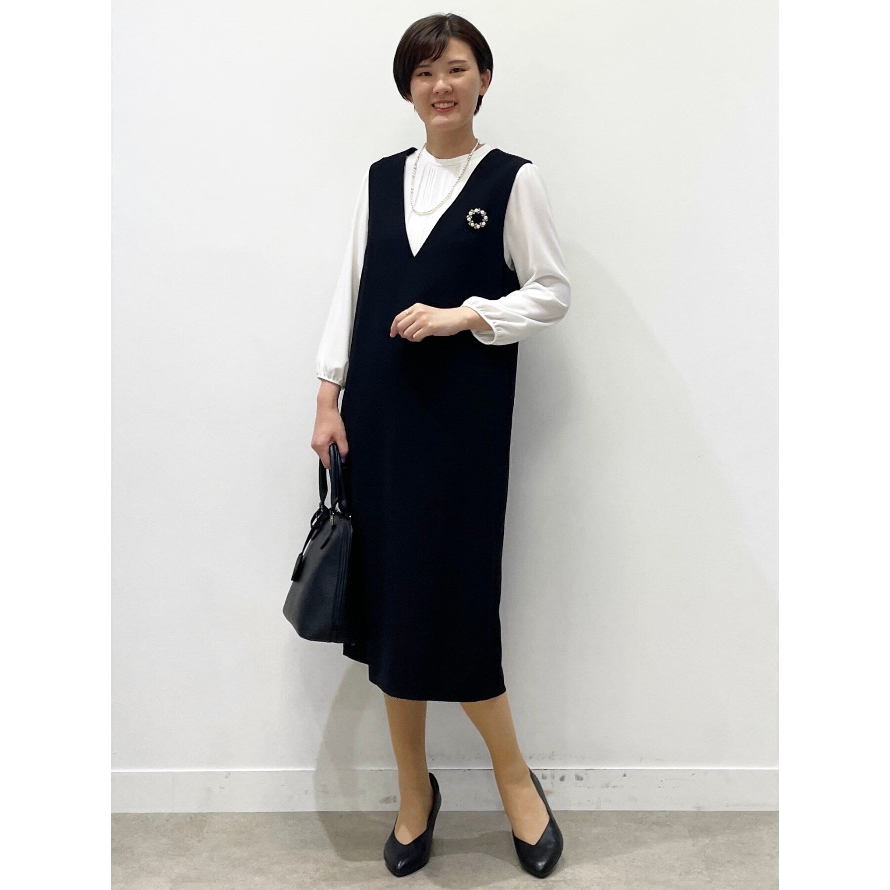 リフレクト Reflect 【フォーマル／入卒／ママスーツ／洗える／セットアップ可】ジャンパースカート （ネイビー(094)） ネイビー(094)