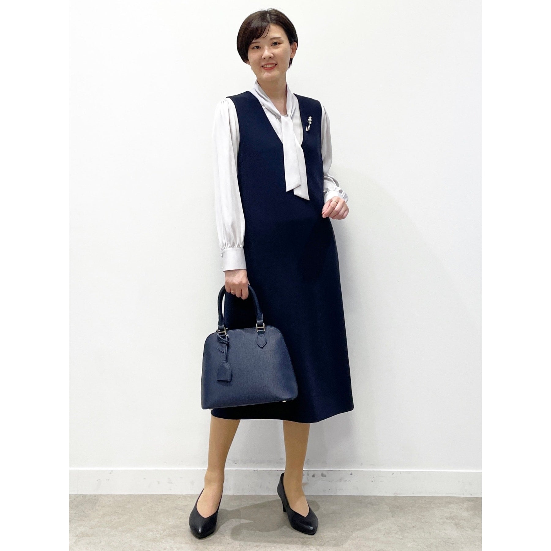 リフレクト Reflect 【フォーマル／入卒／ママスーツ／洗える／セットアップ可】ジャンパースカート （ネイビー(094)） ネイビー(094)