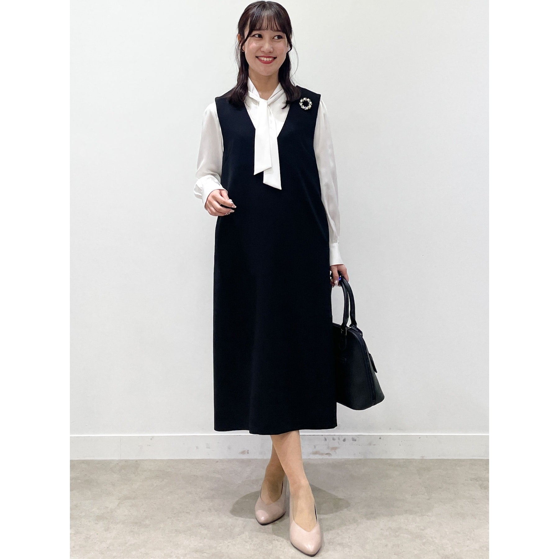 リフレクト Reflect 【フォーマル／入卒／ママスーツ／洗える／セットアップ可】ジャンパースカート （ネイビー(094)） ネイビー(094)