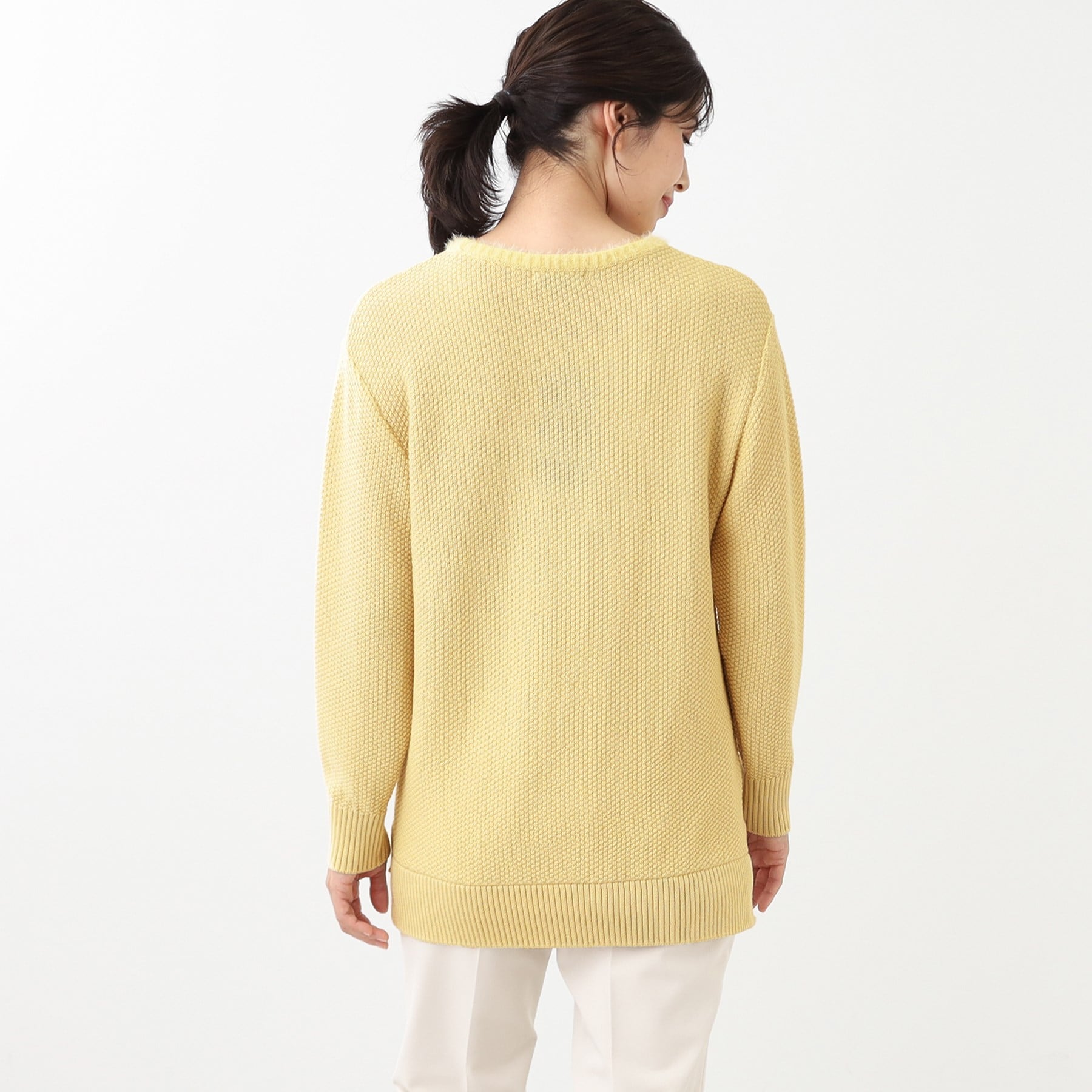 リフレクト Reflect 【洗える】フェザーボーダーニット （オフホワイト(003)） オフホワイト(003)