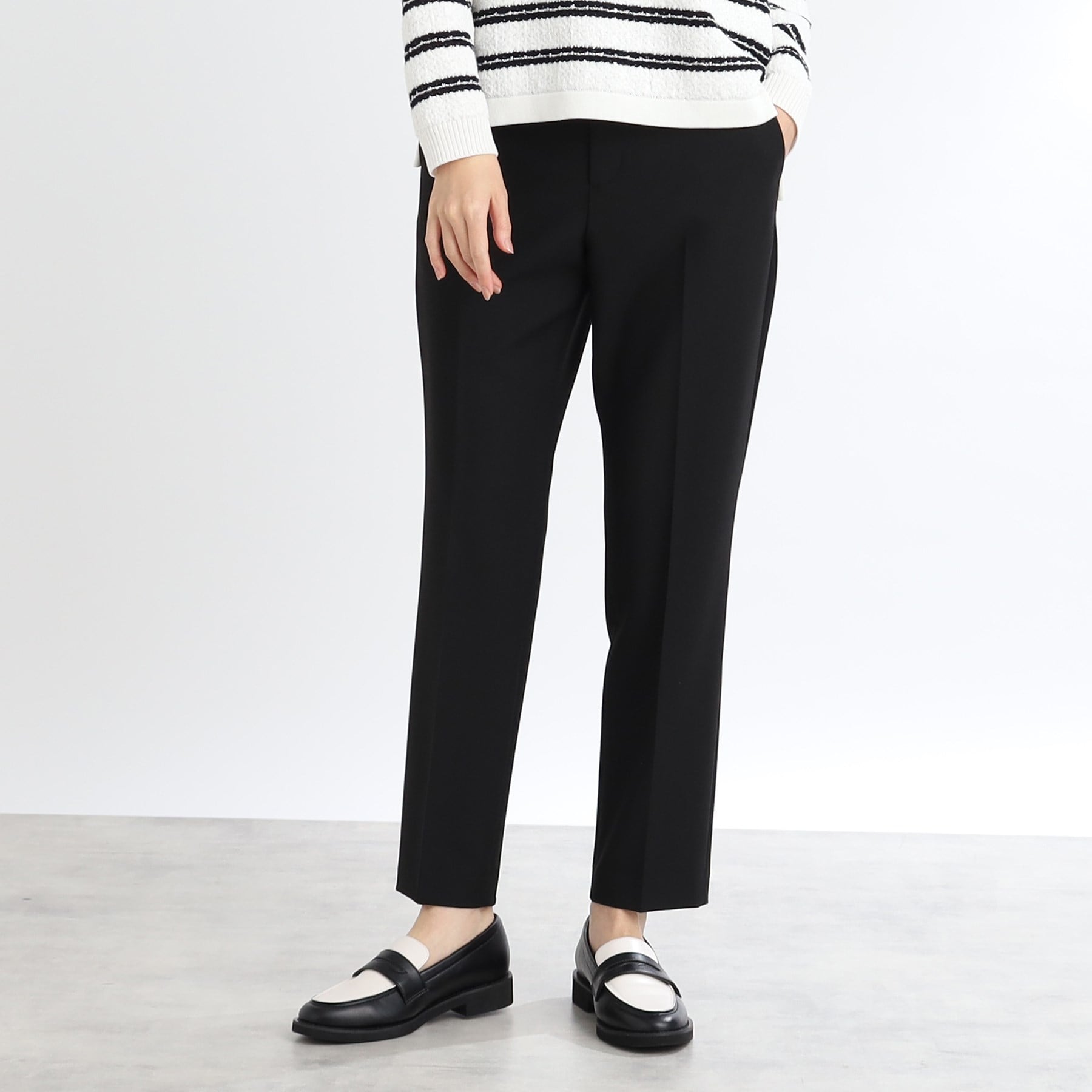 リフレクト Reflect 【WEB限定カラーあり／私のパンツ／手洗い可】ストレッチテーパードパンツ （ブラック(019)） ブラック(019)