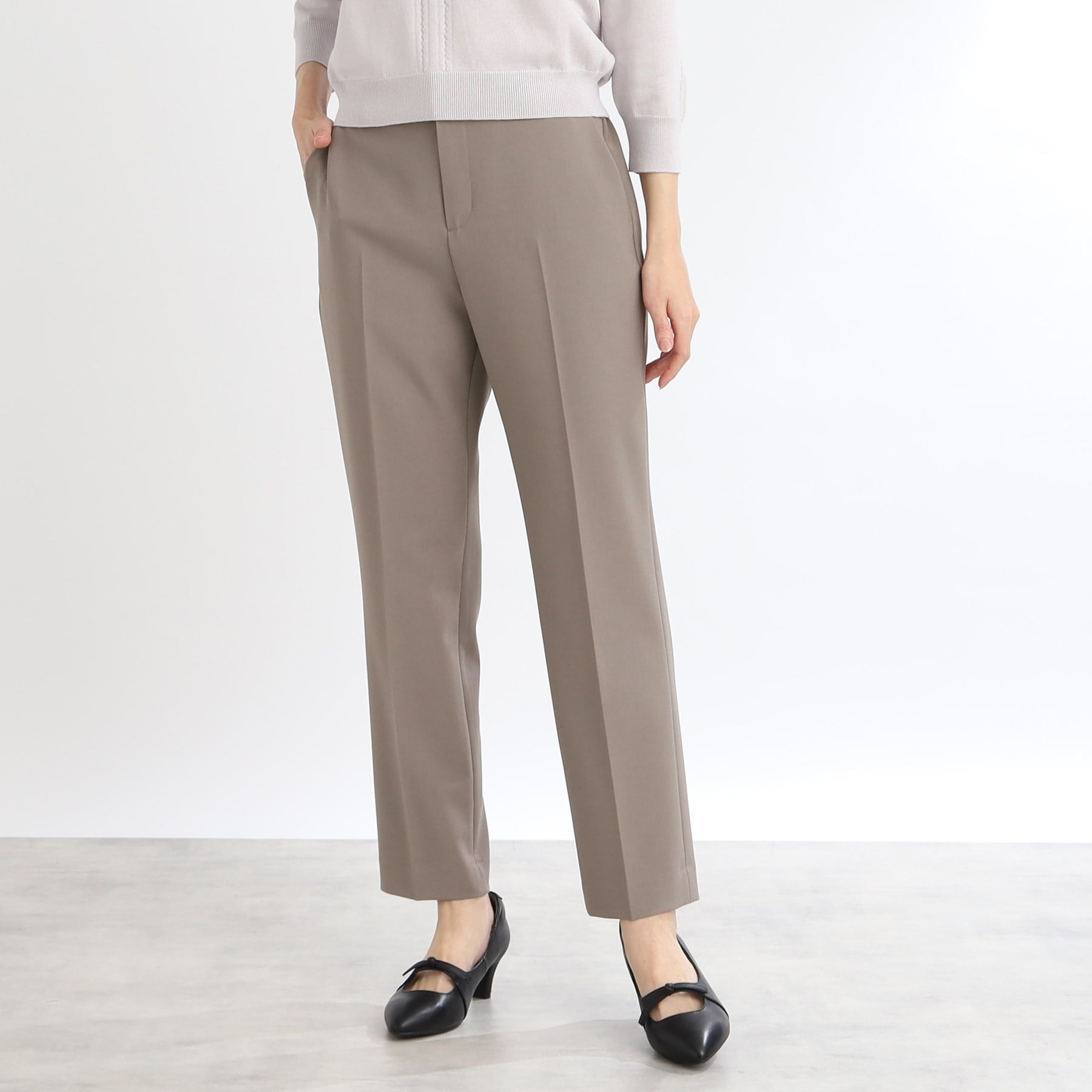 リフレクト Reflect 【WEB限定カラーあり／私のパンツ／手洗い可】ストレッチテーパードパンツ （ブラック(019)） ブラック(019)