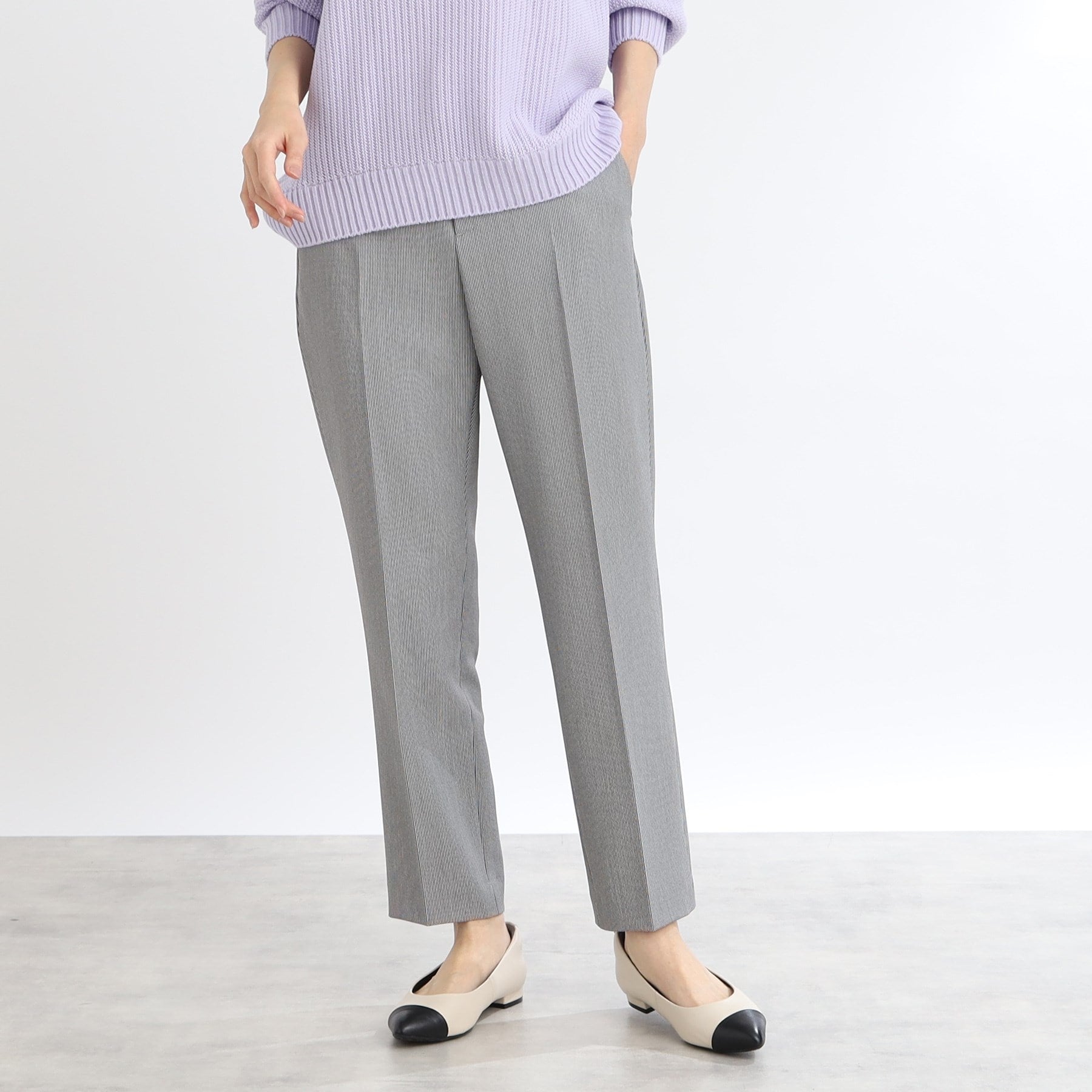 リフレクト Reflect 【WEB限定カラーあり／私のパンツ／手洗い可】ストレッチテーパードパンツ （ブラック(019)） ブラック(019)