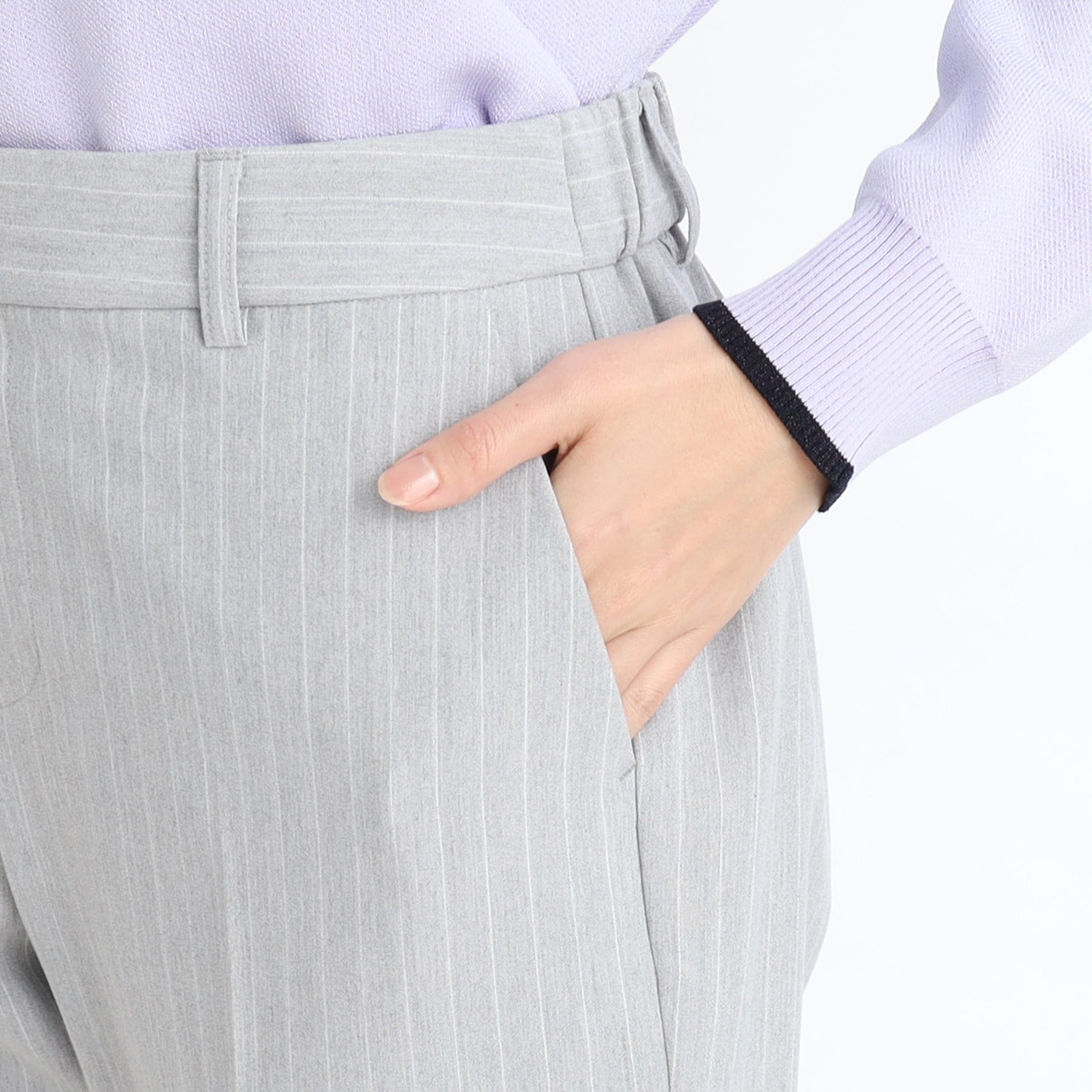 リフレクト Reflect 【WEB限定カラーあり／私のパンツ／手洗い可】ストレッチテーパードパンツ （ブラック(019)） ブラック(019)