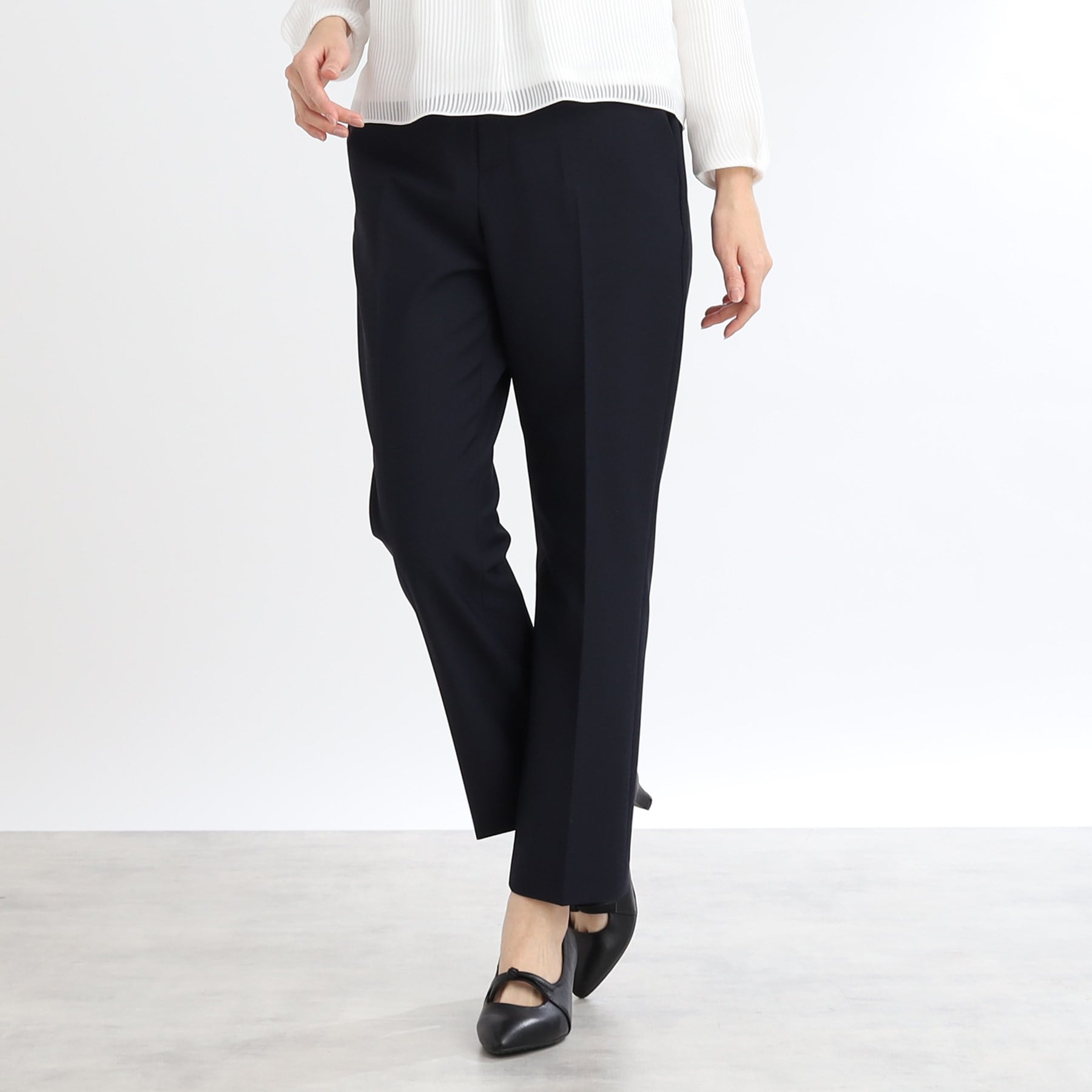 リフレクト Reflect 【WEB限定カラーあり／私のパンツ／手洗い可】ストレッチテーパードパンツ （ネイビー(094)） ネイビー(094)