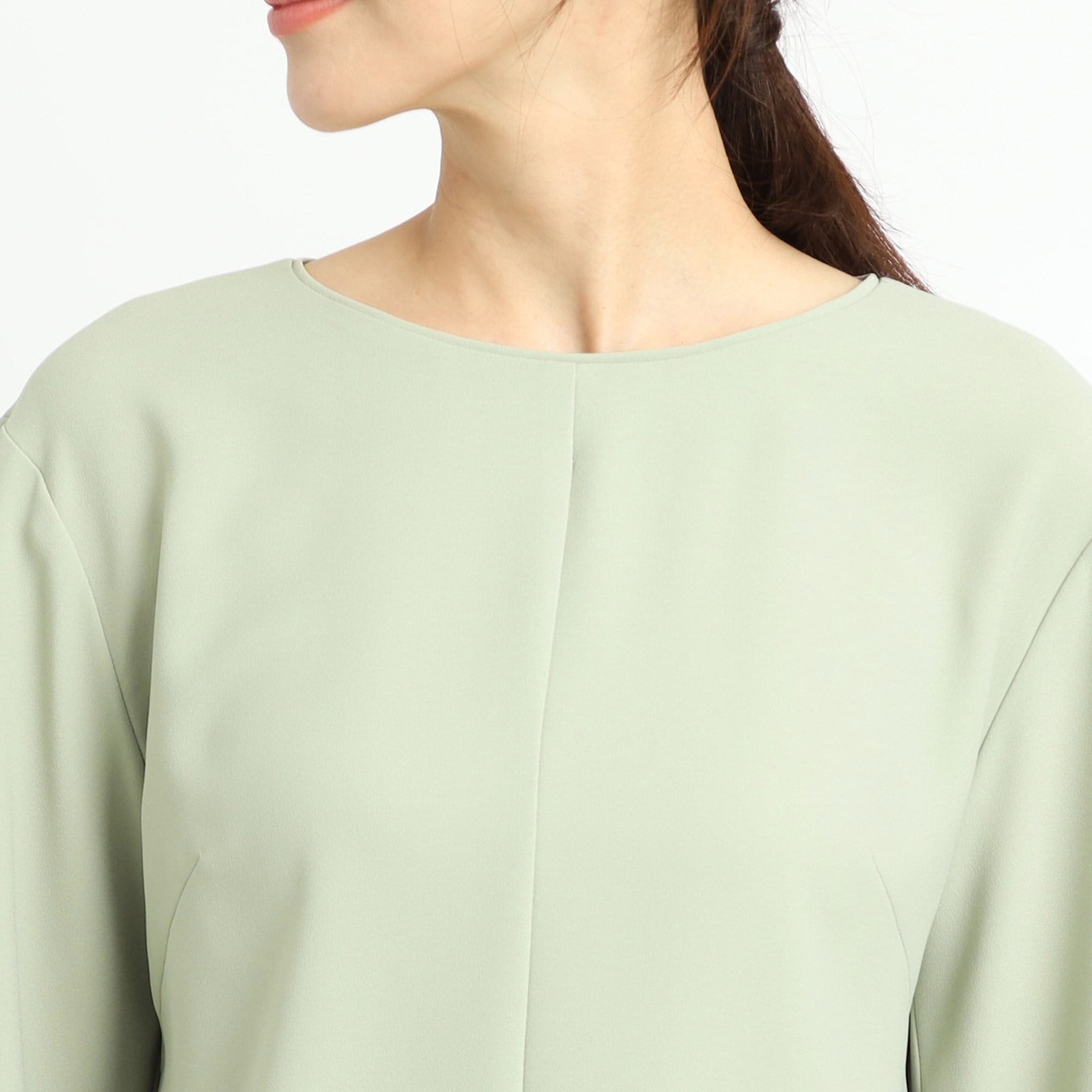 リフレクト Reflect 【UVカット／接触冷感／セットアップ可能】バックサテンブラウス （モカブラウン(042)） モカブラウン(042)