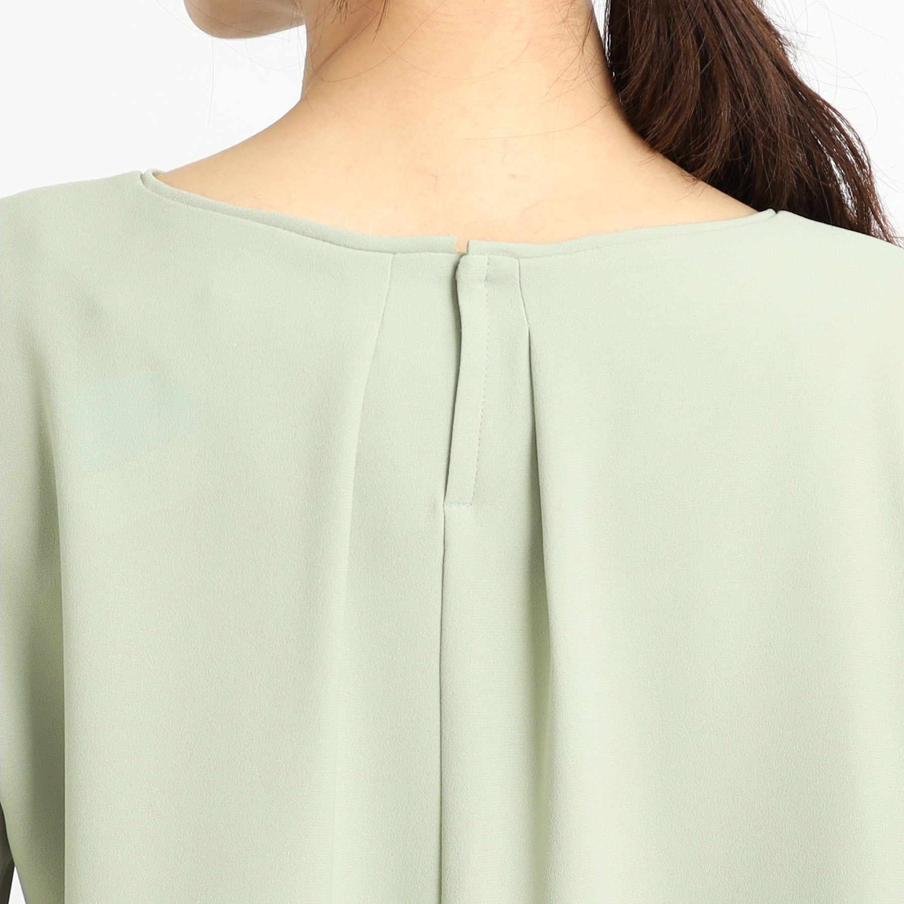 リフレクト Reflect 【UVカット／接触冷感／セットアップ可能】バックサテンブラウス （モカブラウン(042)） モカブラウン(042)