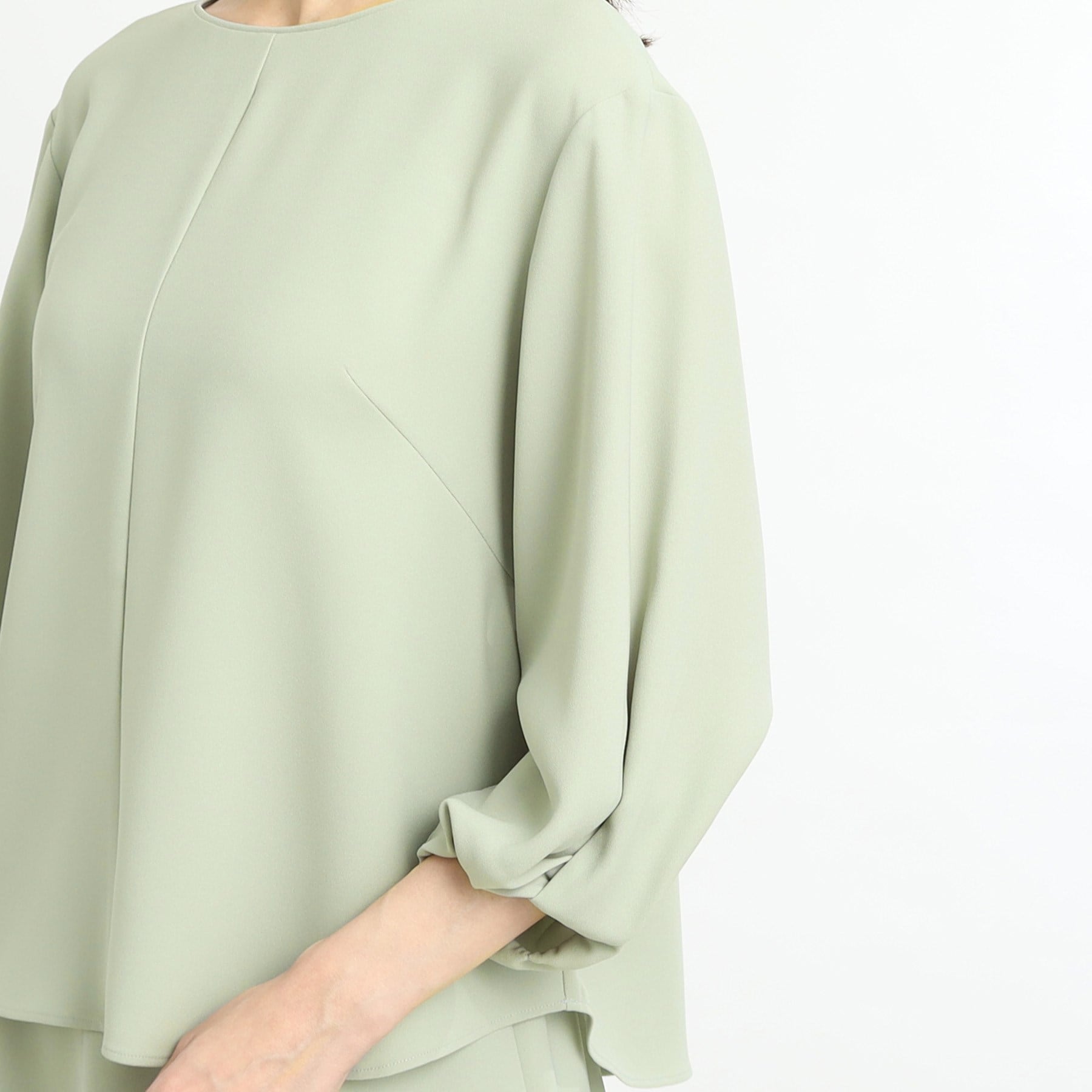 リフレクト Reflect 【UVカット／接触冷感／セットアップ可能】バックサテンブラウス （モカブラウン(042)） モカブラウン(042)