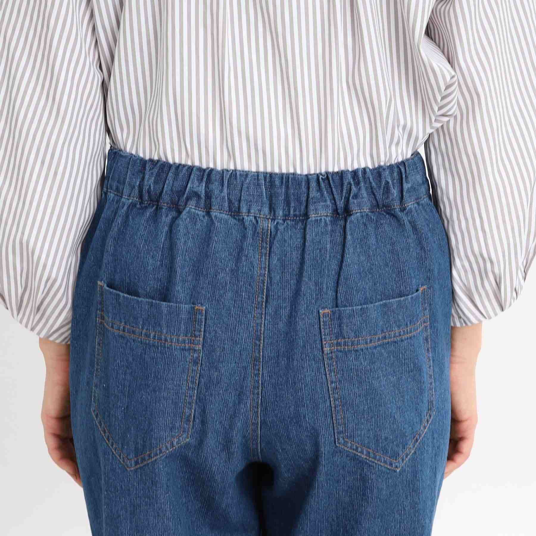 リフレクト Reflect 【E-QUALITY／手洗い可／細見え】ストレートシルエットデニムパンツ （ネイビー(094)） ネイビー(094)