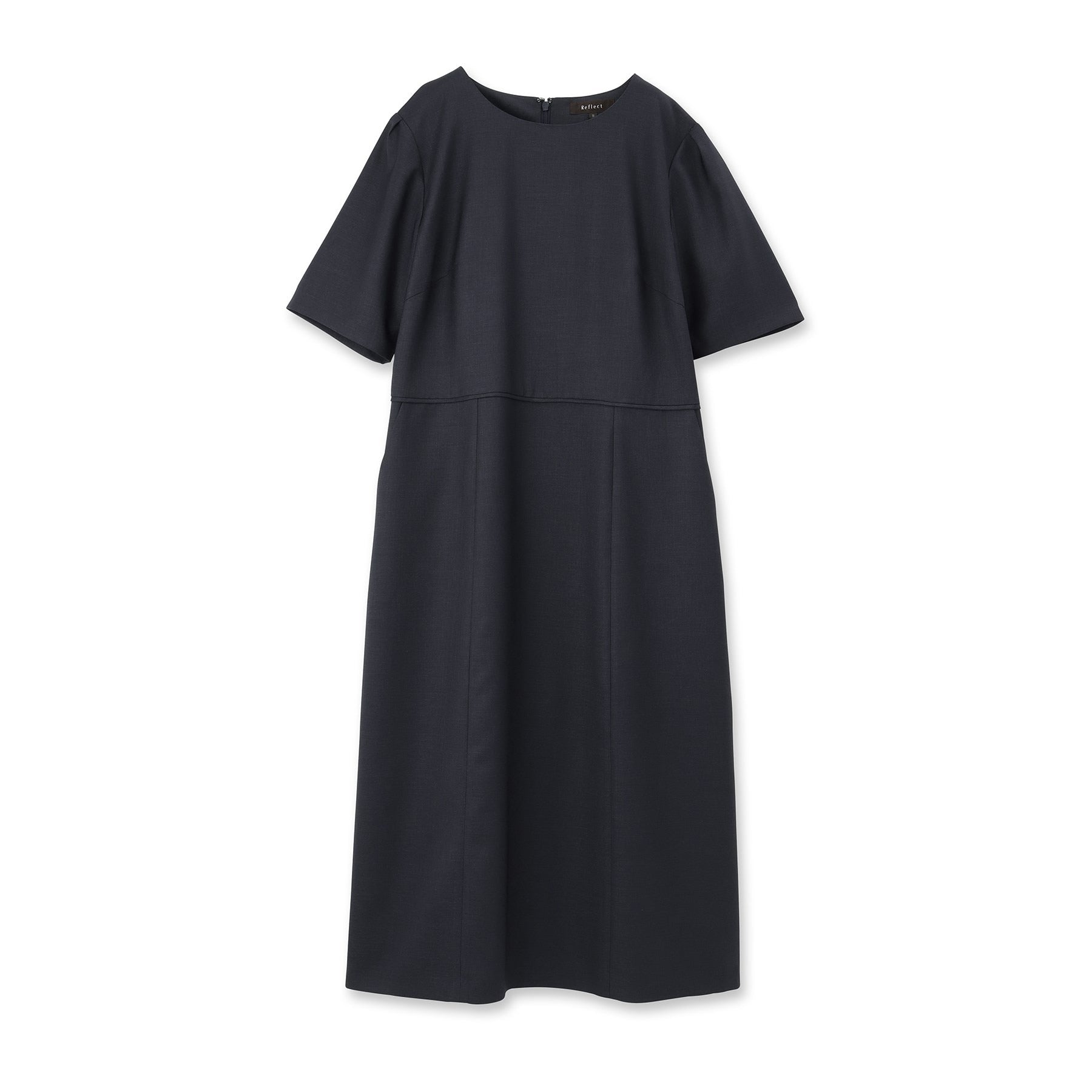 リフレクト Reflect 【UVカット／洗える／セットアップ可】ドライタッチ五分袖ワンピース （ライトグレー(011)） ライトグレー(011)