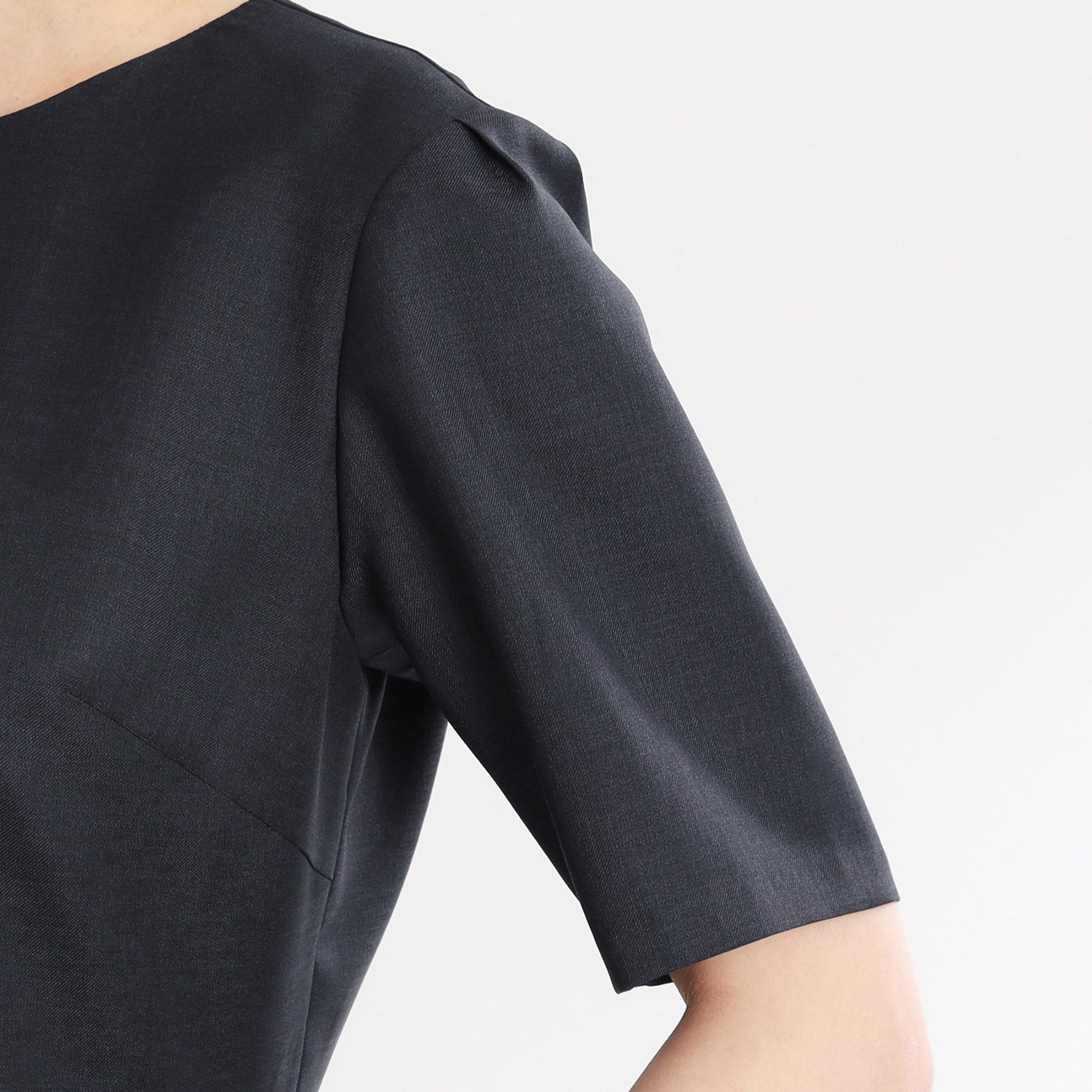 リフレクト Reflect 【UVカット／洗える／セットアップ可】ドライタッチ五分袖ワンピース （ライトグレー(011)） ライトグレー(011)