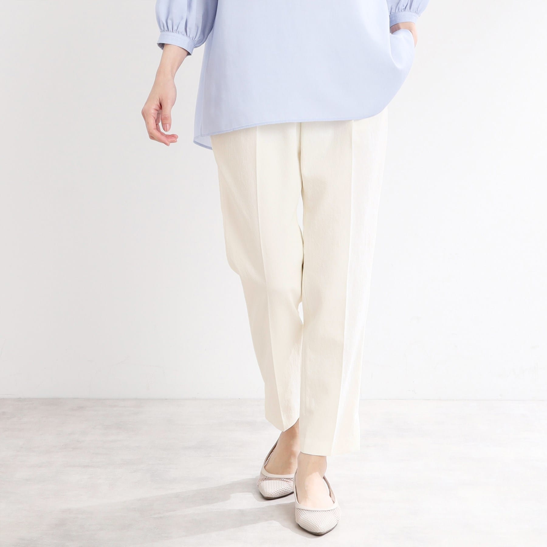 リフレクト Reflect 【UVカット／接触冷感／マシンウォッシュ可】リラクシーセンタープレスパンツ （オフホワイト(003)） オフホワイト(003)
