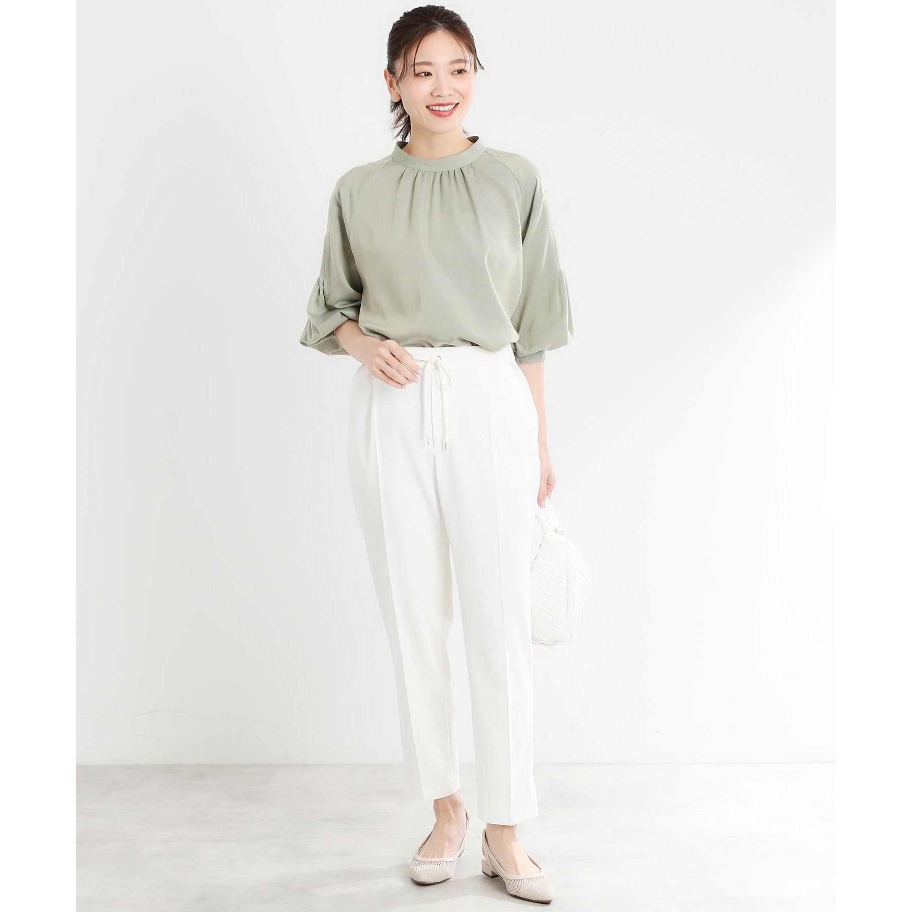 リフレクト Reflect 【UVカット／接触冷感／マシンウォッシュ可】リラクシーセンタープレスパンツ （オフホワイト(003)） オフホワイト(003)