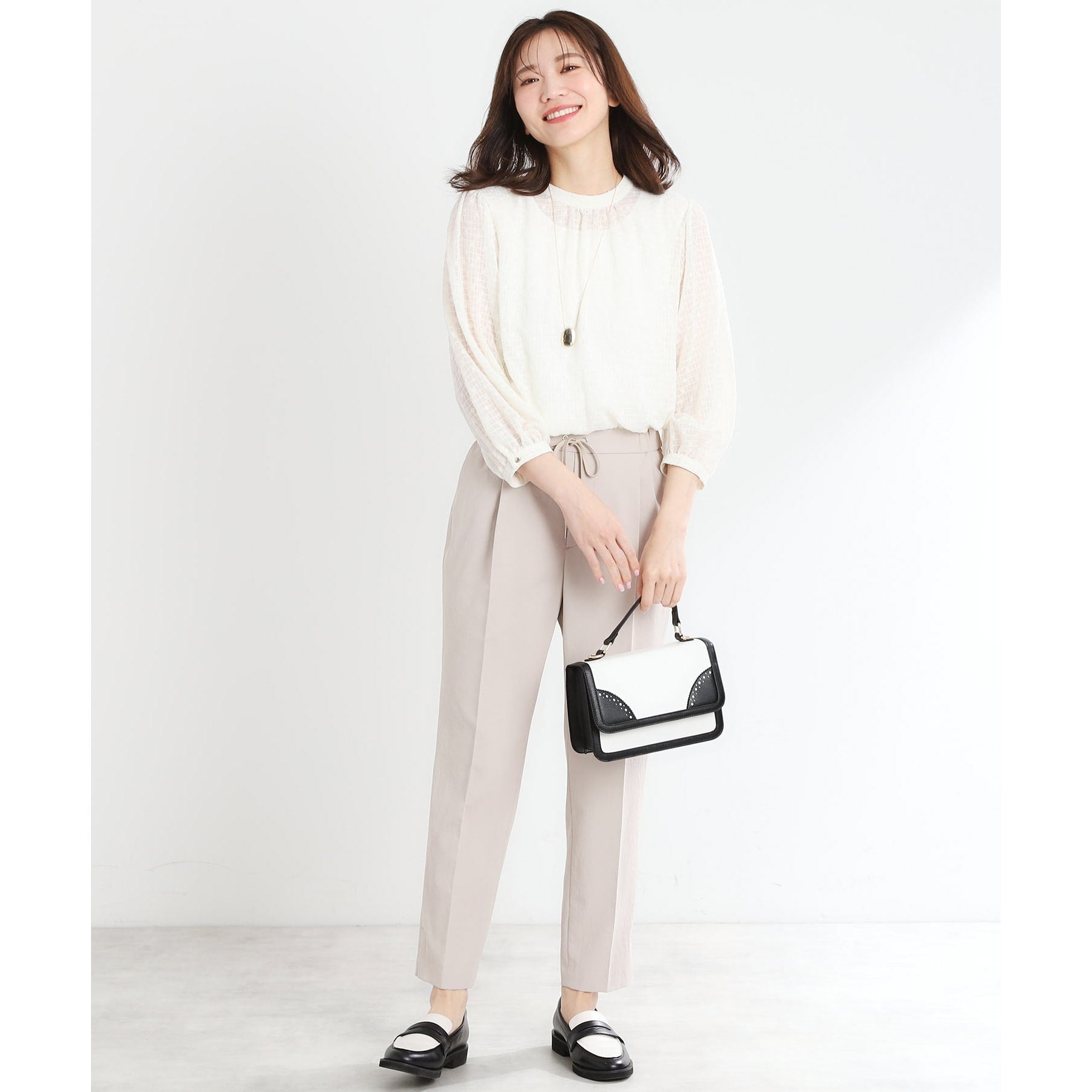 リフレクト Reflect 【UVカット／接触冷感／マシンウォッシュ可】リラクシーセンタープレスパンツ （オフホワイト(003)） オフホワイト(003)