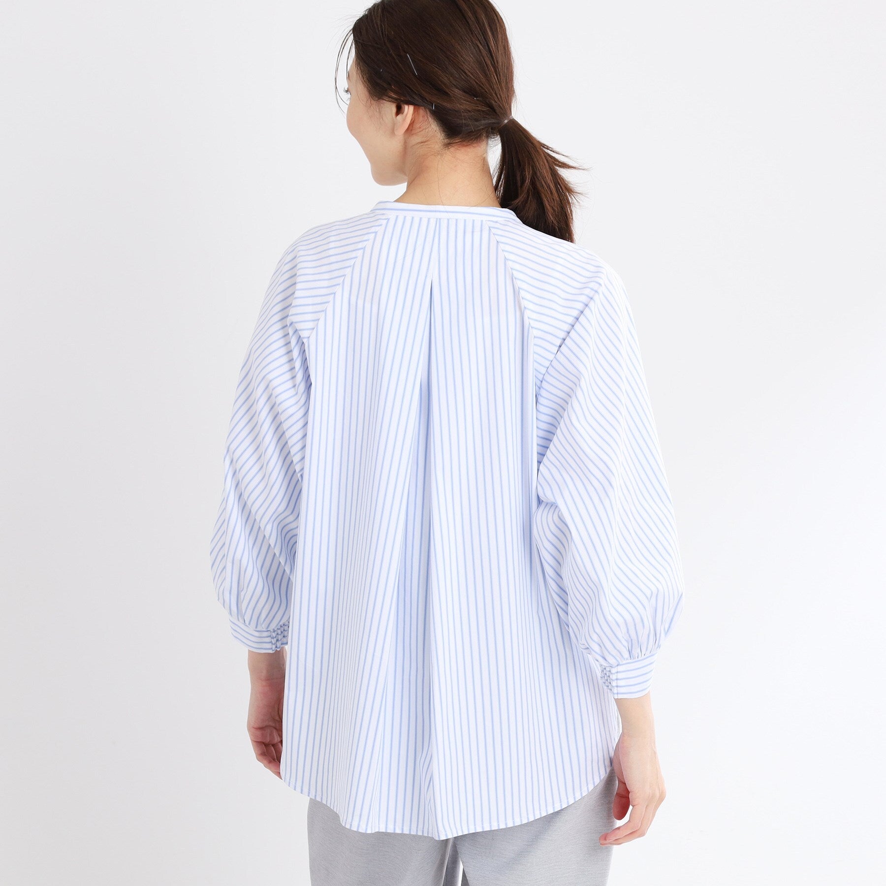 リフレクト Reflect 【E-QUALITY／手洗い可】ストライプシャツ （ベージュ(352)） ベージュ(352)