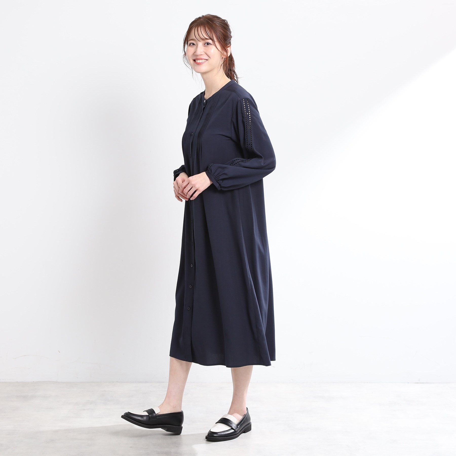 リフレクト Reflect 【E-QUALITY／羽織にも◎】エンブロイダリーワンピース （ベージュ(052)） ベージュ(052)