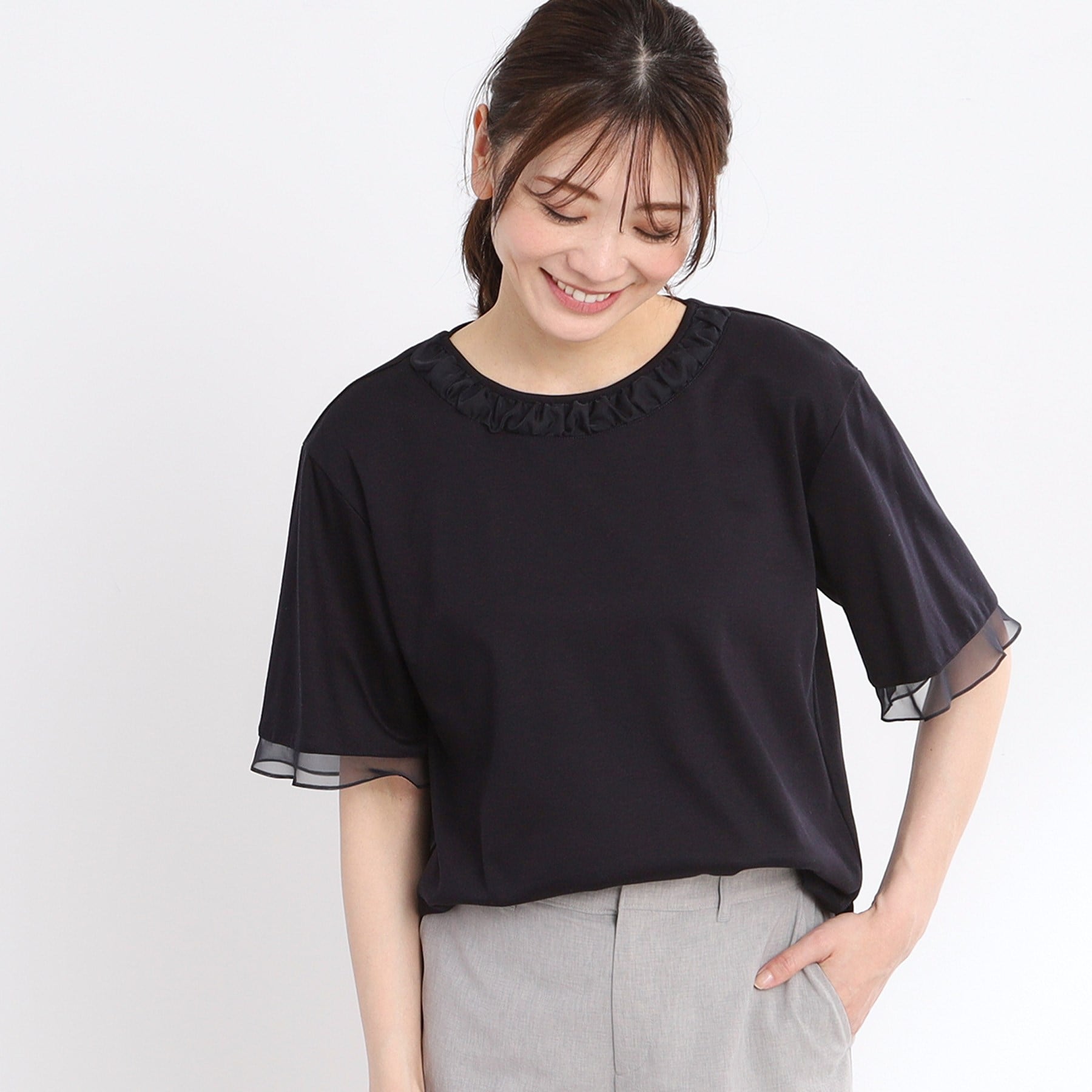 リフレクト Reflect 【接触冷感／洗える】キレイめジャージプルオーバー （ネイビー(094)） ネイビー(094)