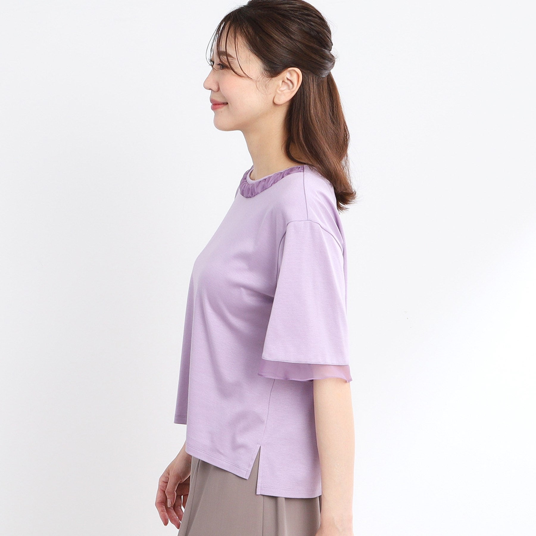 リフレクト Reflect 【接触冷感／洗える】キレイめジャージプルオーバー （ネイビー(094)） ネイビー(094)