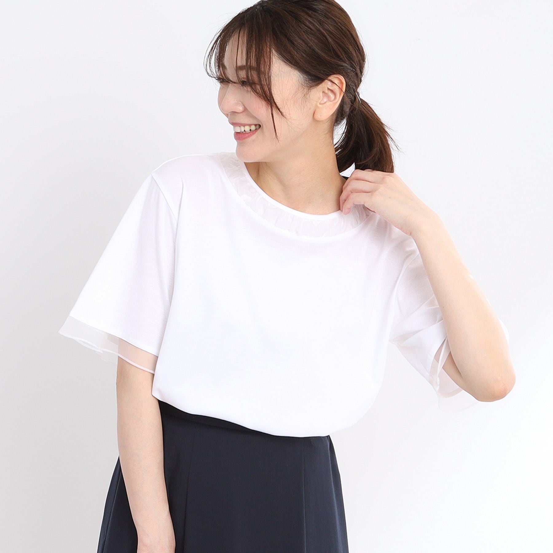 リフレクト Reflect 【接触冷感／洗える】キレイめジャージプルオーバー （ネイビー(094)） ネイビー(094)