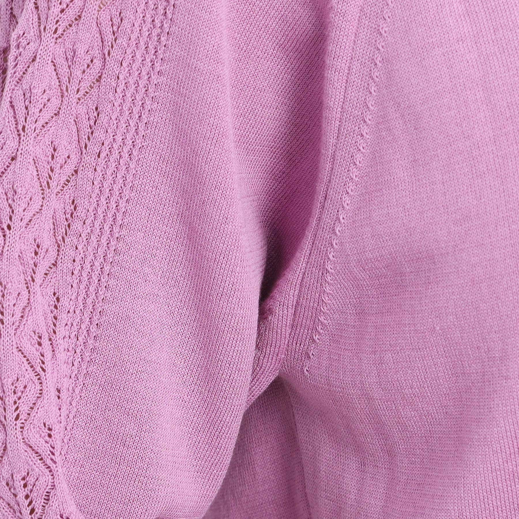 リフレクト Reflect 【WEB先行カラーあり／手洗い可】透かし柄スリーブニット （オフホワイト(003)） オフホワイト(003)