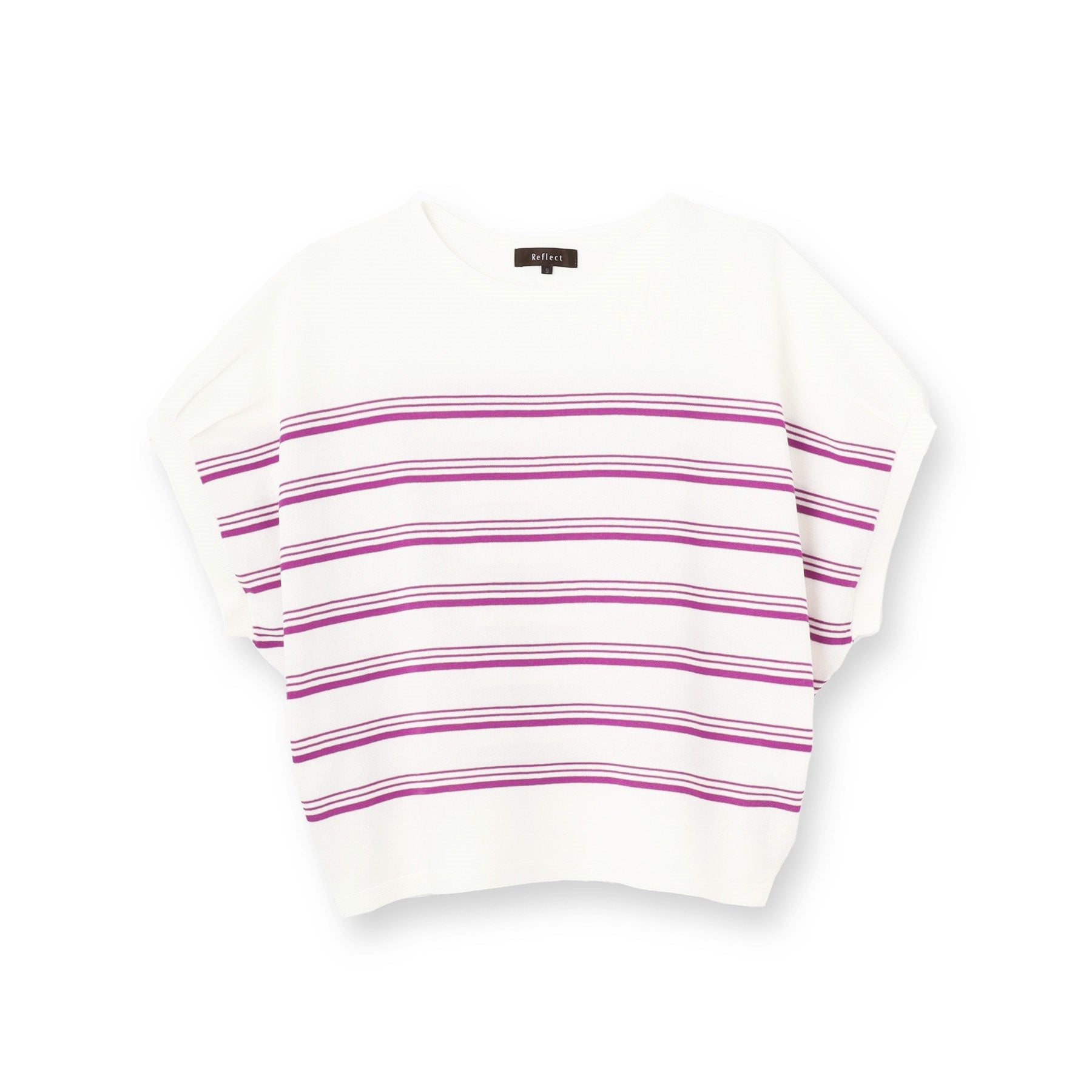 リフレクト Reflect 【WEB先行カラーあり／手洗い可】スレッドボーダーニット （パープル(381)） パープル(381)