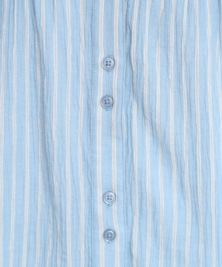 リフレクト Reflect 【E-QUALITY／手洗い可／羽織りでも◎】ストライプブラウス （ライトグレー(311)） ライトグレー(311)