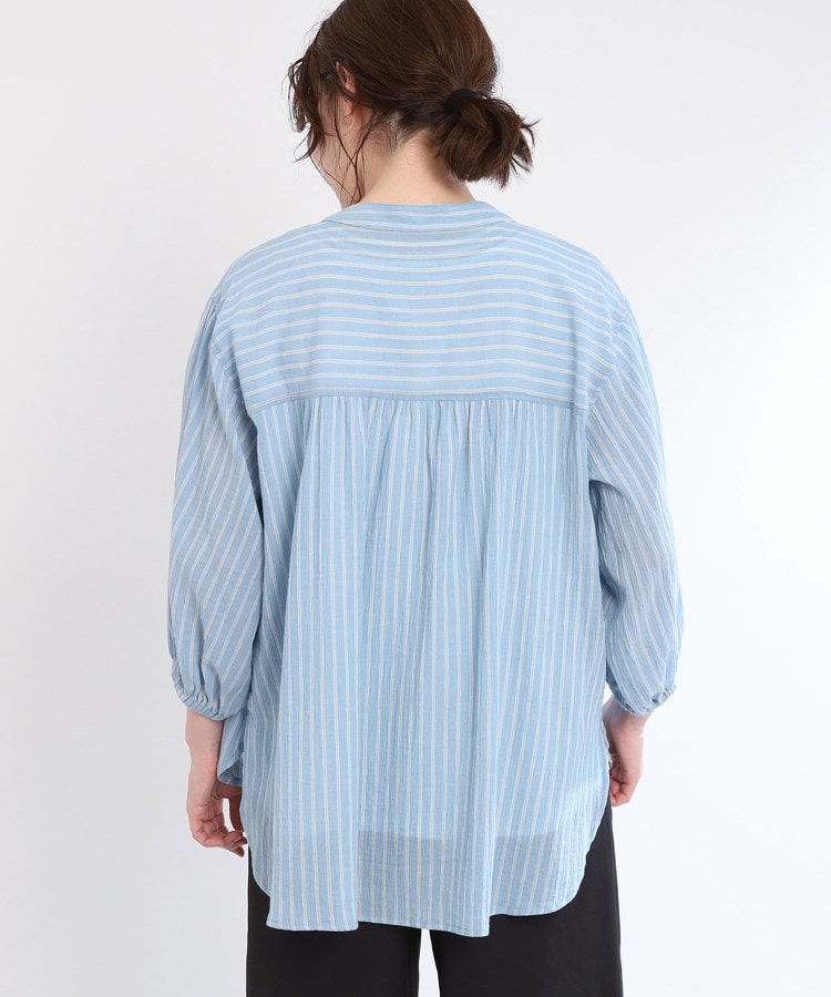 リフレクト Reflect 【E-QUALITY／手洗い可／羽織りでも◎】ストライプブラウス （ライトグレー(311)） ライトグレー(311)