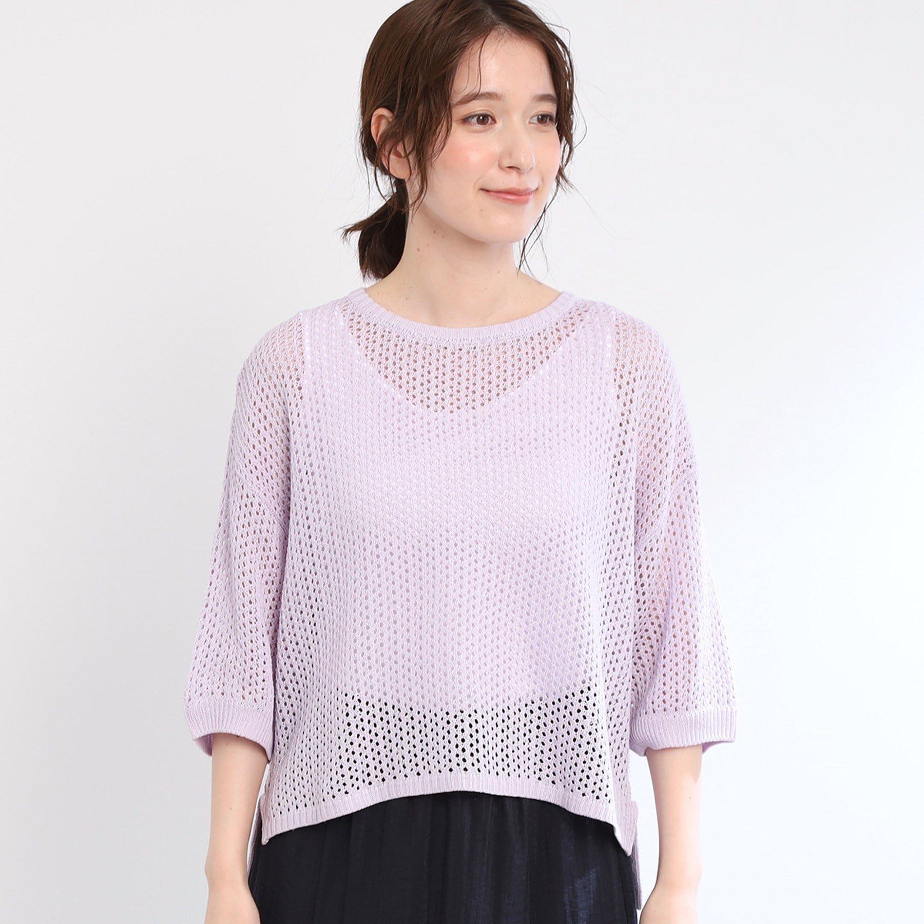 リフレクト Reflect 【E-QUALITY／手洗い可】レーシーニット （ブラック(019)） ブラック(019)