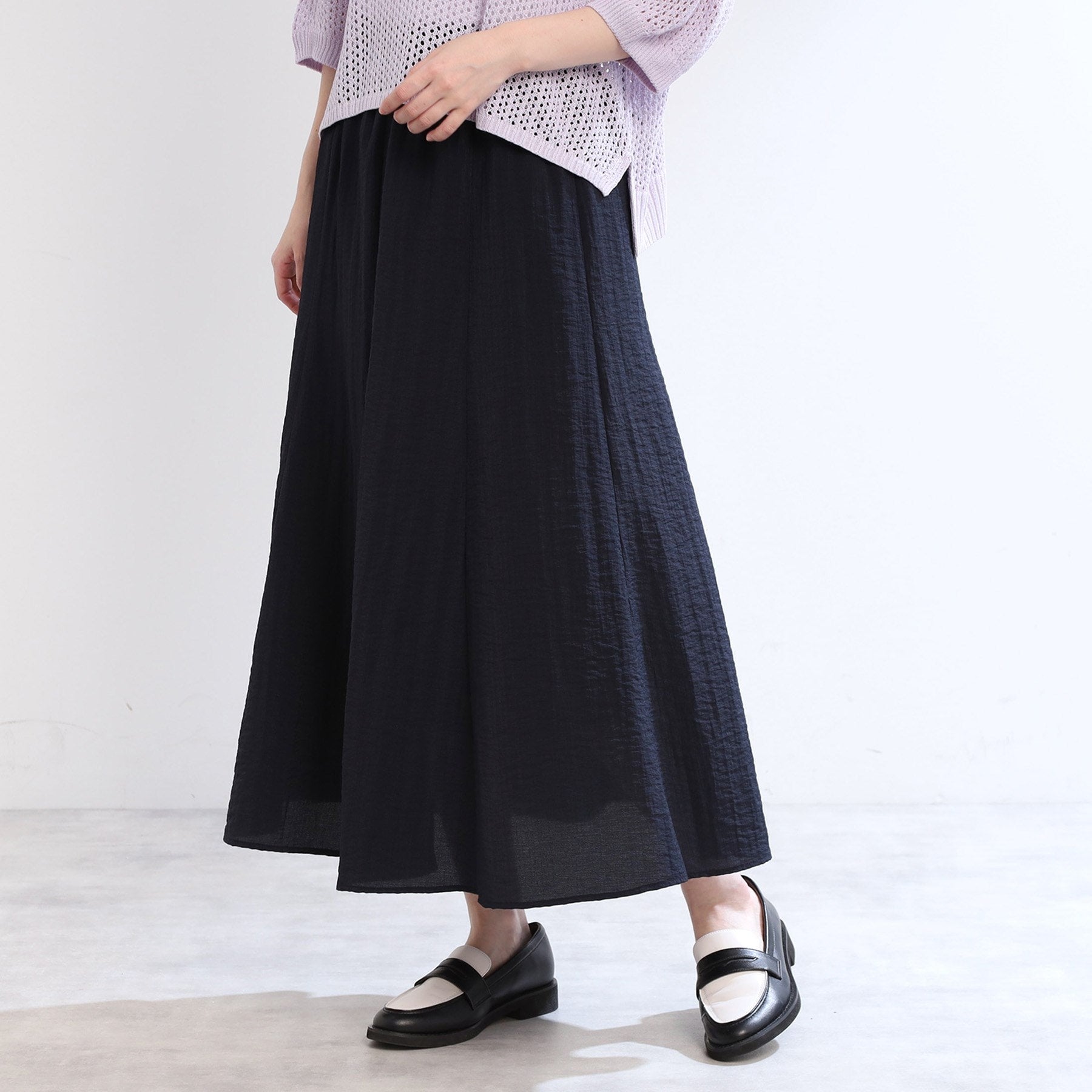 リフレクト Reflect 【E-QUALITY／手洗い可】シアースカート （ネイビー(094)） ネイビー(094)