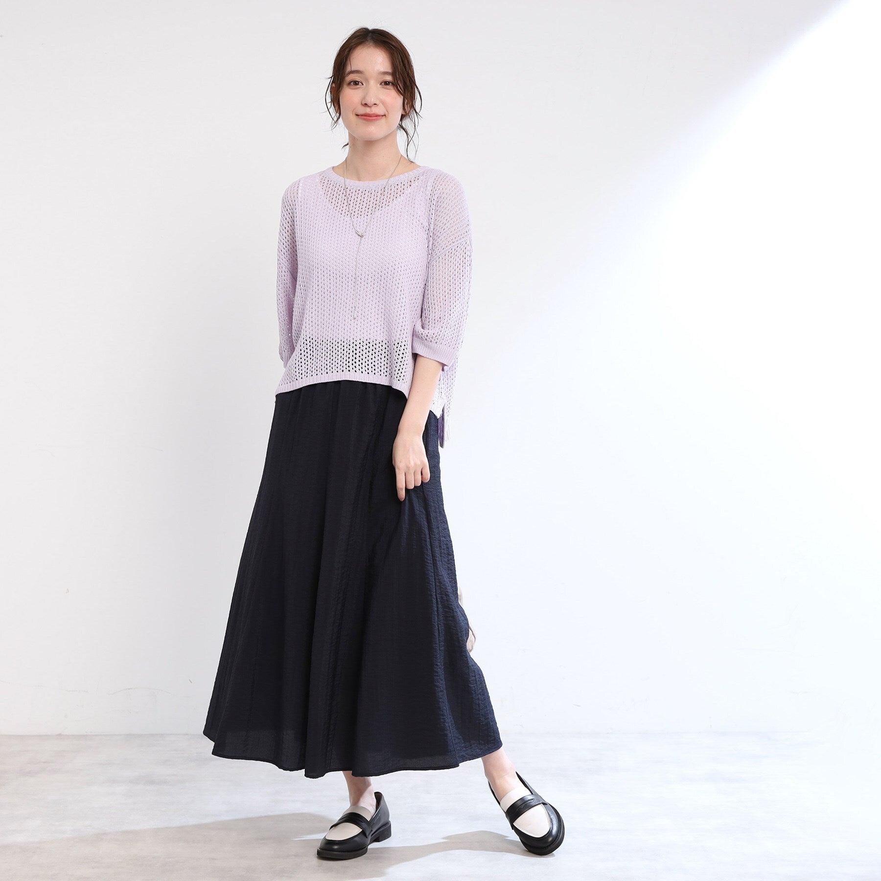 リフレクト Reflect 【E-QUALITY／手洗い可】シアースカート （ネイビー(094)） ネイビー(094)