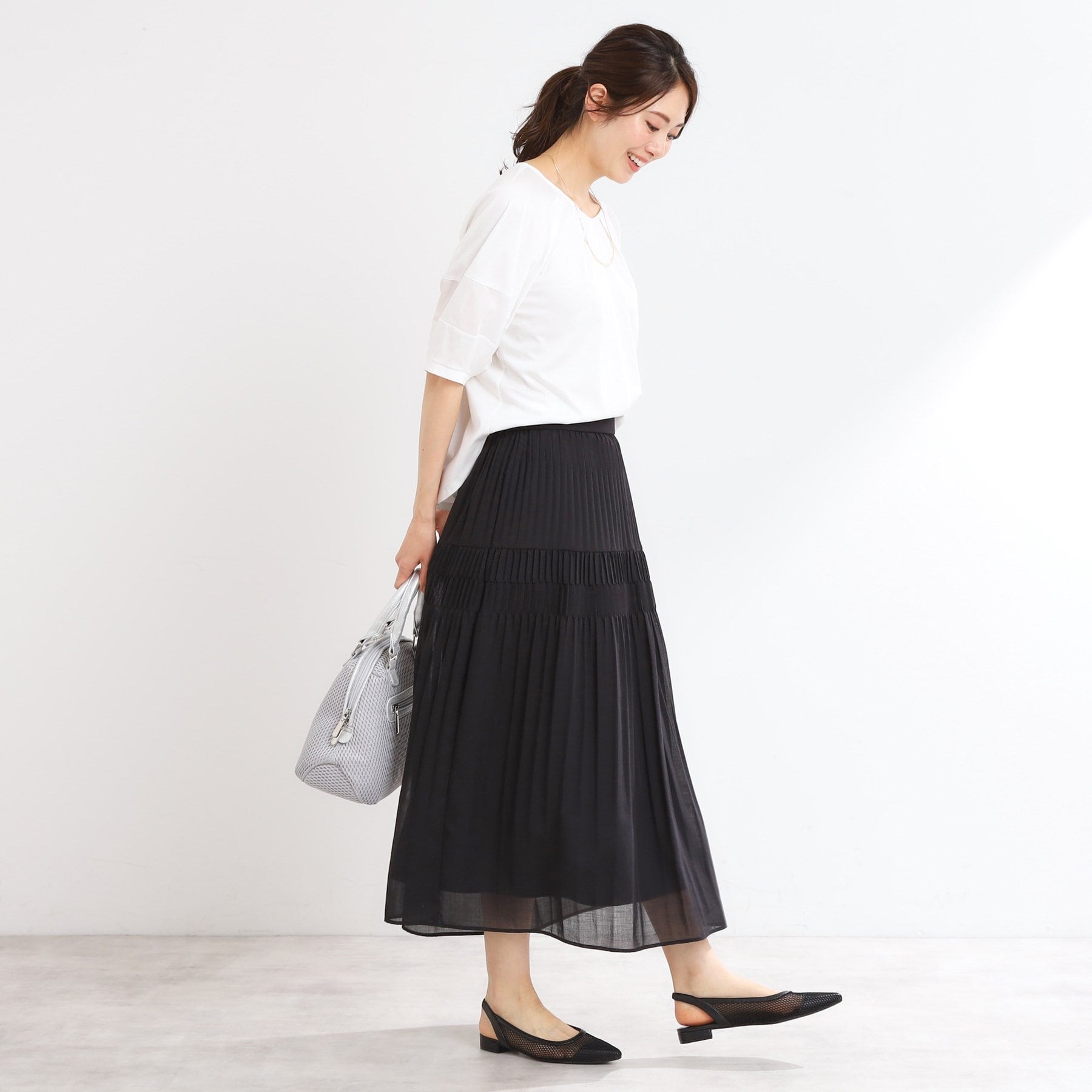 リフレクト Reflect 【マシンウォッシュ可】プリーツティアードスカート （ライトベージュ(051)） ライトベージュ(051)