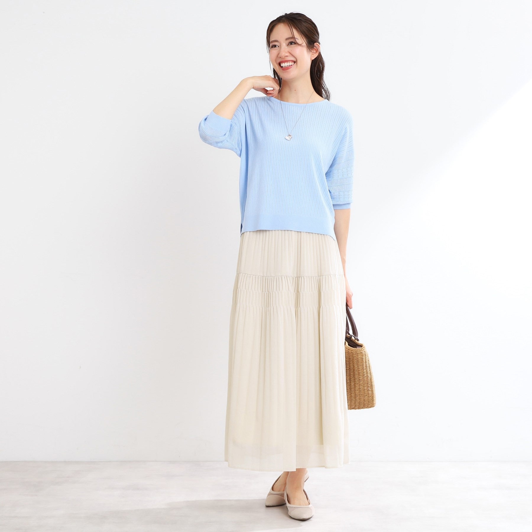 リフレクト Reflect 【マシンウォッシュ可】プリーツティアードスカート （ライトベージュ(051)） ライトベージュ(051)