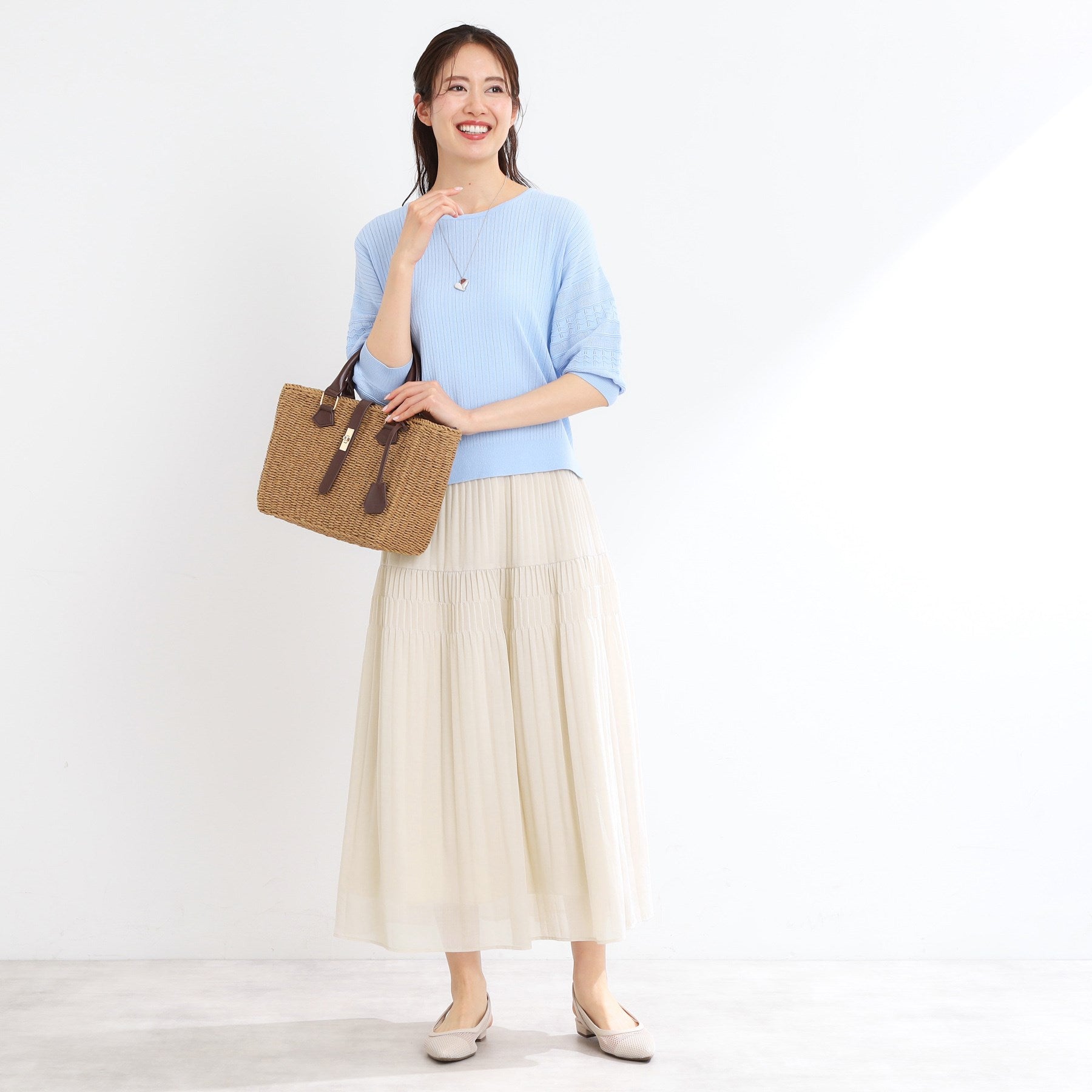 リフレクト Reflect 【マシンウォッシュ可】プリーツティアードスカート （ライトベージュ(051)） ライトベージュ(051)