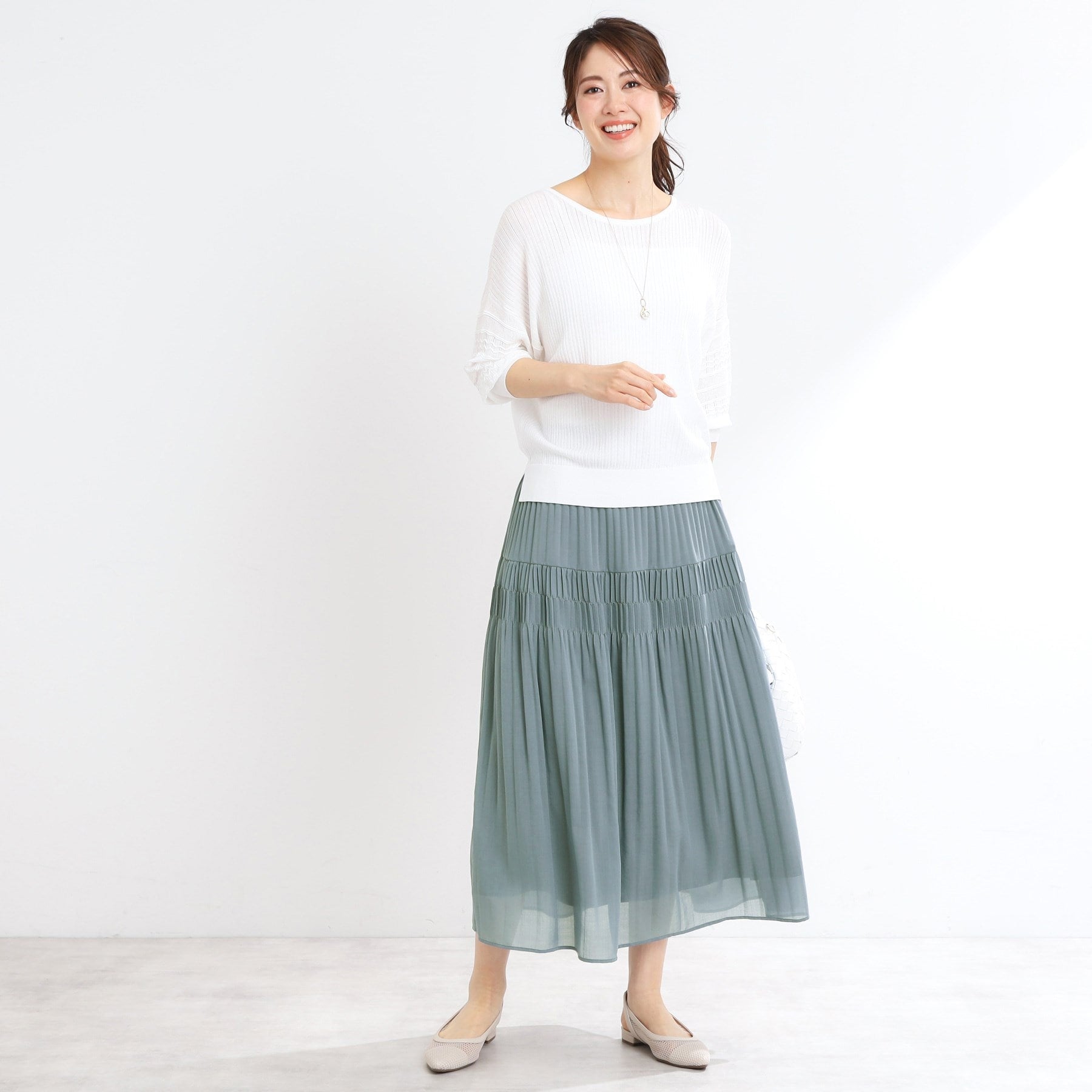 リフレクト Reflect 【マシンウォッシュ可】プリーツティアードスカート （ライトベージュ(051)） ライトベージュ(051)