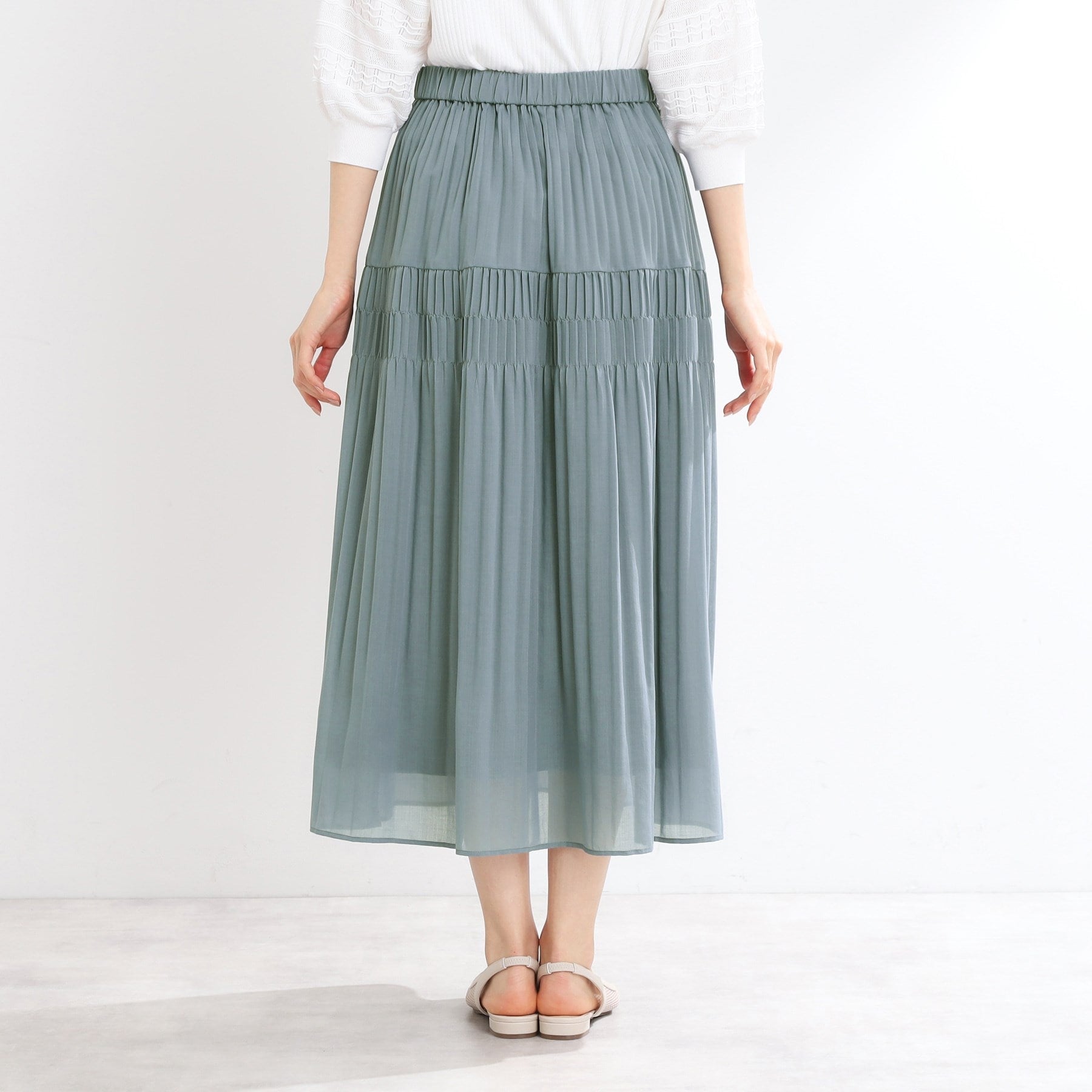 リフレクト Reflect 【マシンウォッシュ可】プリーツティアードスカート （ライトベージュ(051)） ライトベージュ(051)