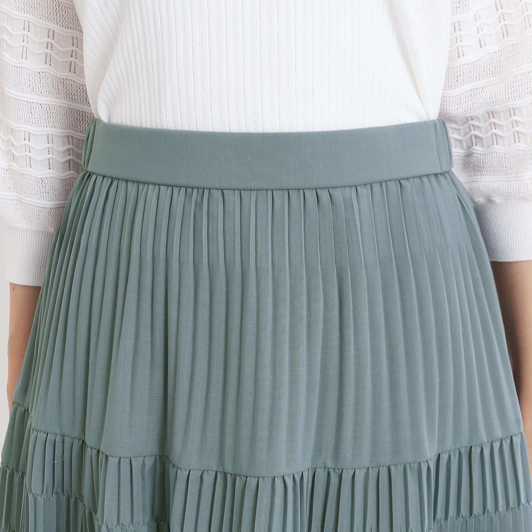 リフレクト Reflect 【マシンウォッシュ可】プリーツティアードスカート （ライトベージュ(051)） ライトベージュ(051)