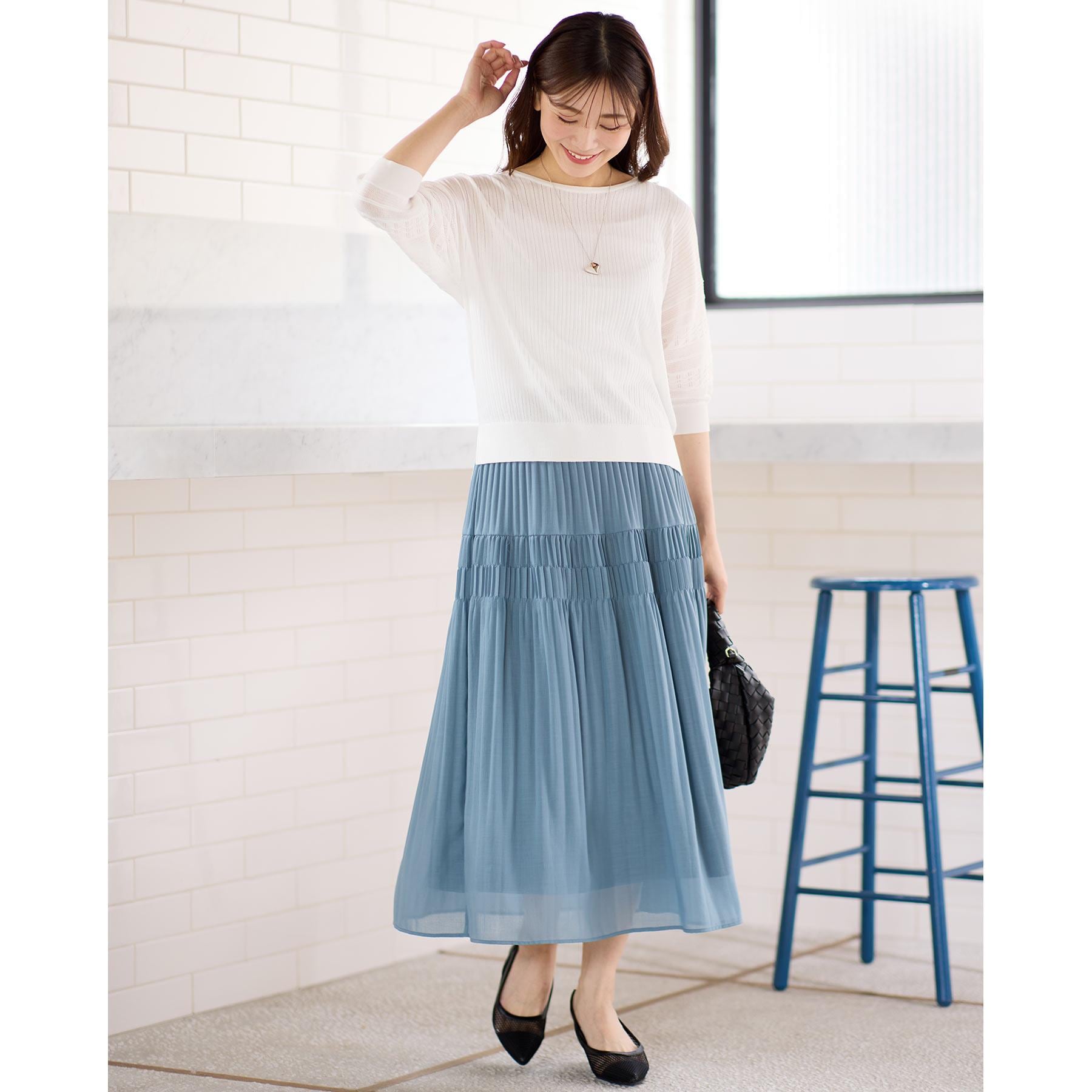 リフレクト Reflect 【マシンウォッシュ可】プリーツティアードスカート （ライトベージュ(051)） ライトベージュ(051)