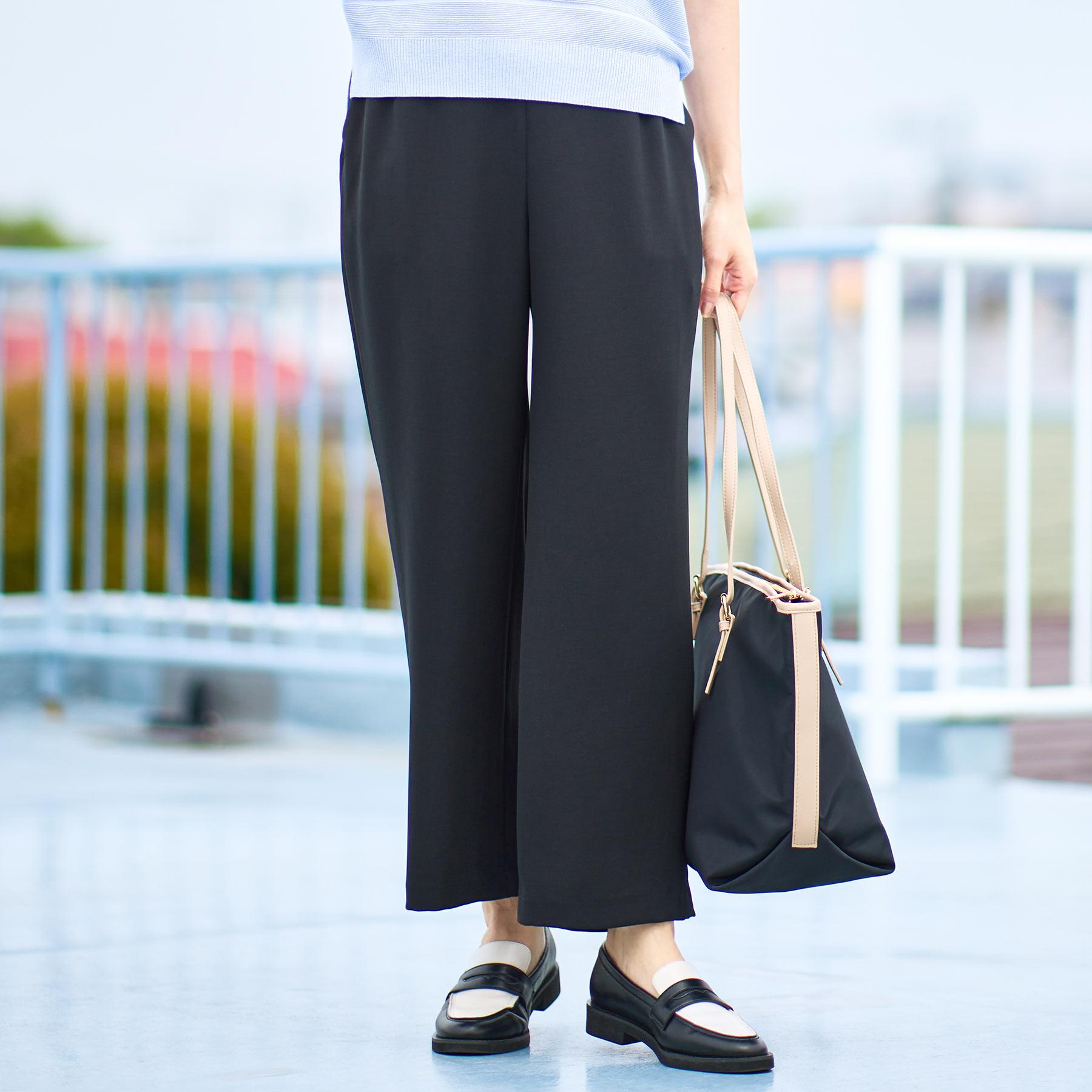 リフレクト Reflect 【私のパンツ／UVカット／マシンウォッシュ可】フレアシルエットパンツ （ブラック(019)） ブラック(019)