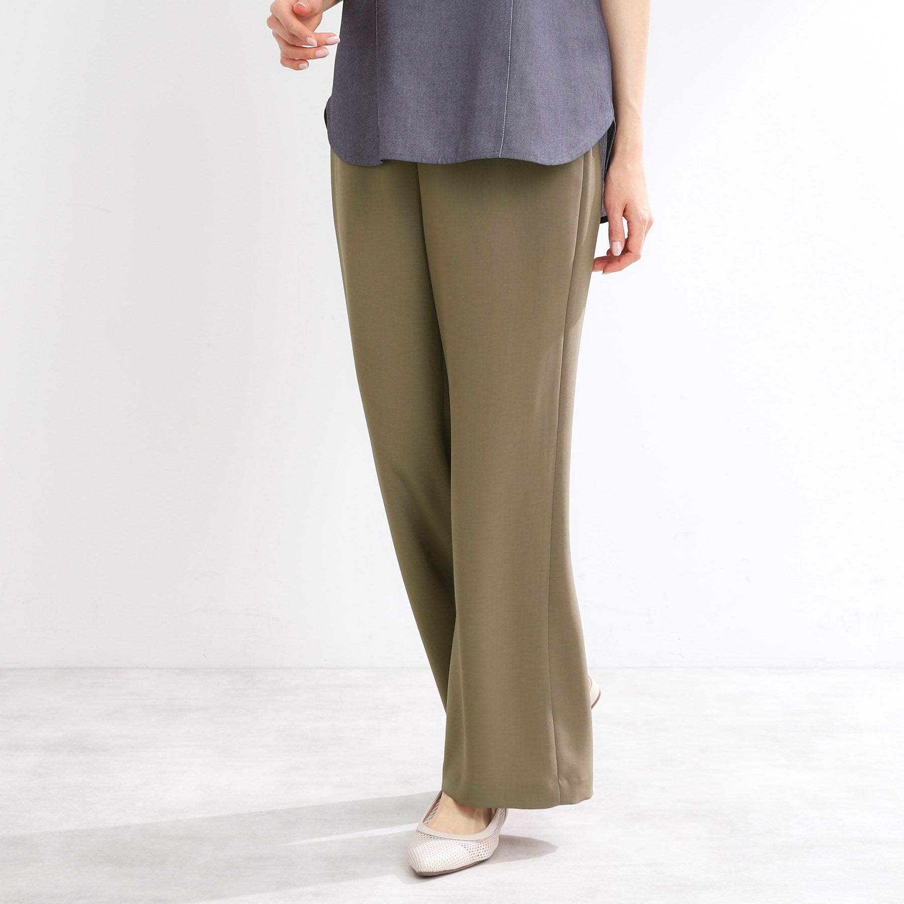 リフレクト Reflect 【私のパンツ／UVカット／マシンウォッシュ可】フレアシルエットパンツ （ブラック(019)） ブラック(019)