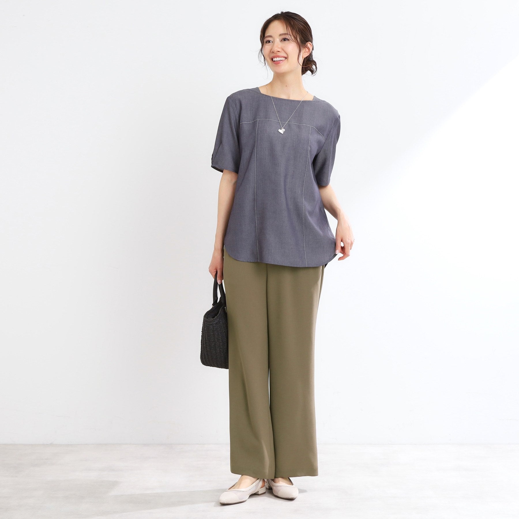 リフレクト Reflect 【私のパンツ／UVカット／マシンウォッシュ可】フレアシルエットパンツ （ブラック(019)） ブラック(019)